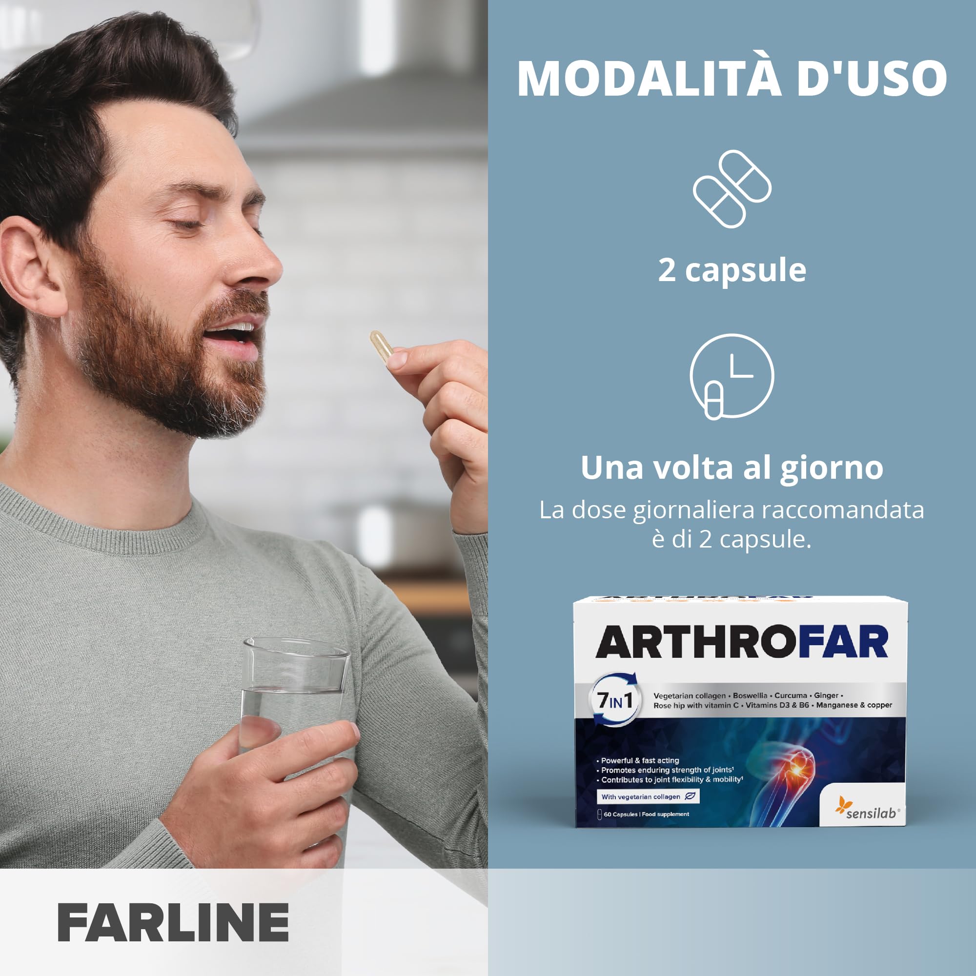 Sensilab ArthroFar Integratore 120 Capsule Articolazioni