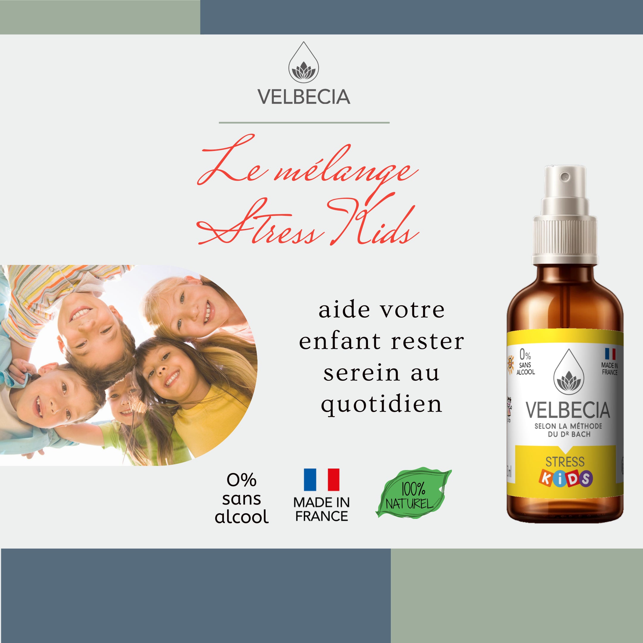 Velbecia Stress Kids fiori di Bach spray 30 ml senza alcool