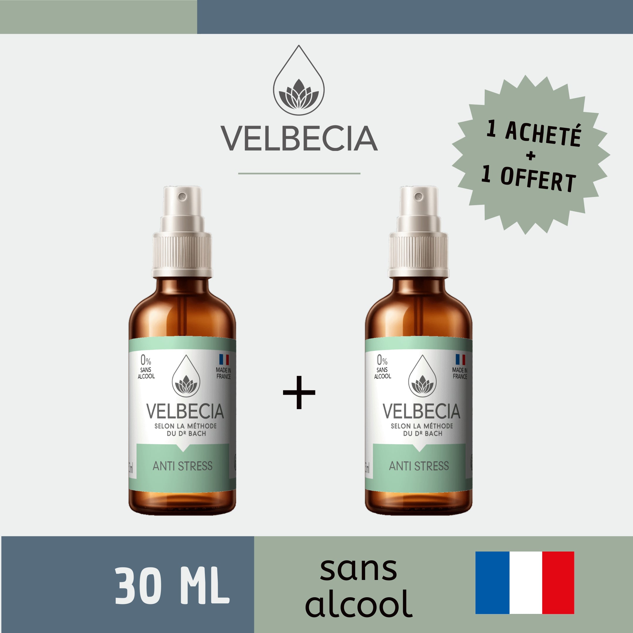 Velbecia Anti Stress Fiori di Bach Spray 30 ml Senza Alcol