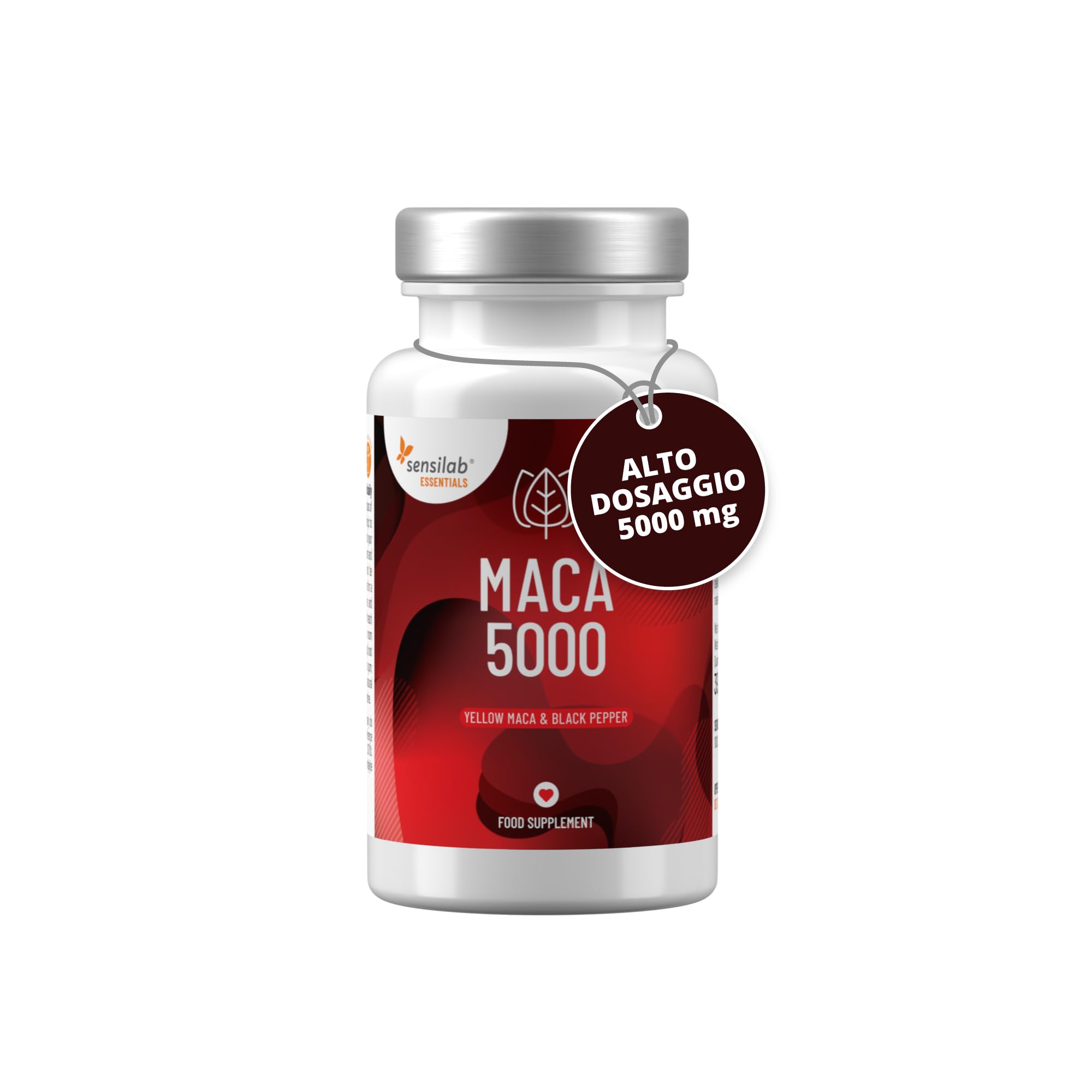 Sensilab Maca 500 mg integratore 60 capsule con pepe nero