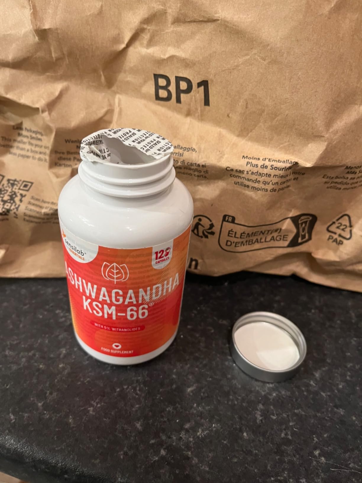 Sensilab Essentials Ashwagandha KSM-66 Integratore 120 Capsule