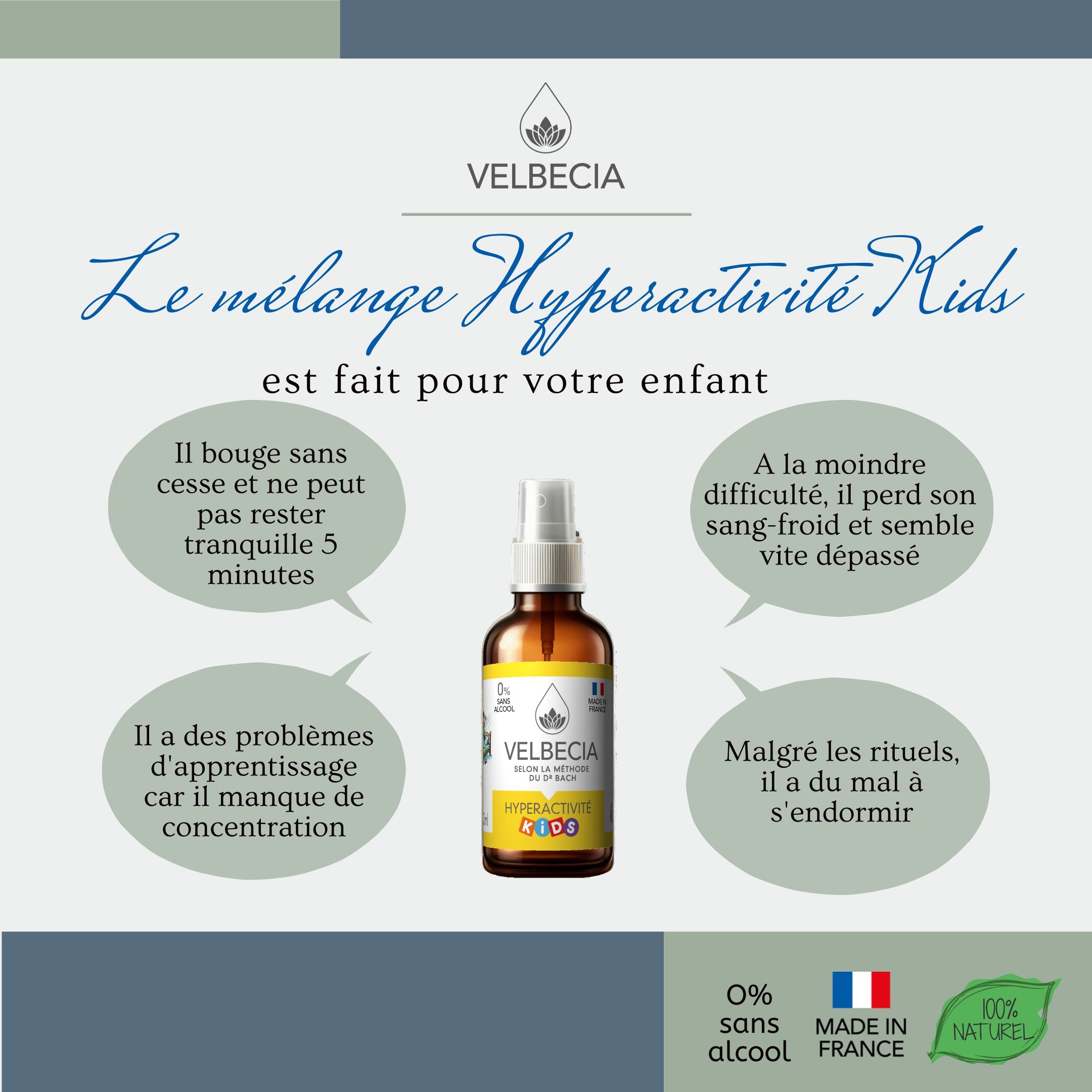Velbecia Hyperactivité Kids Fiori di Bach Spray 30ml