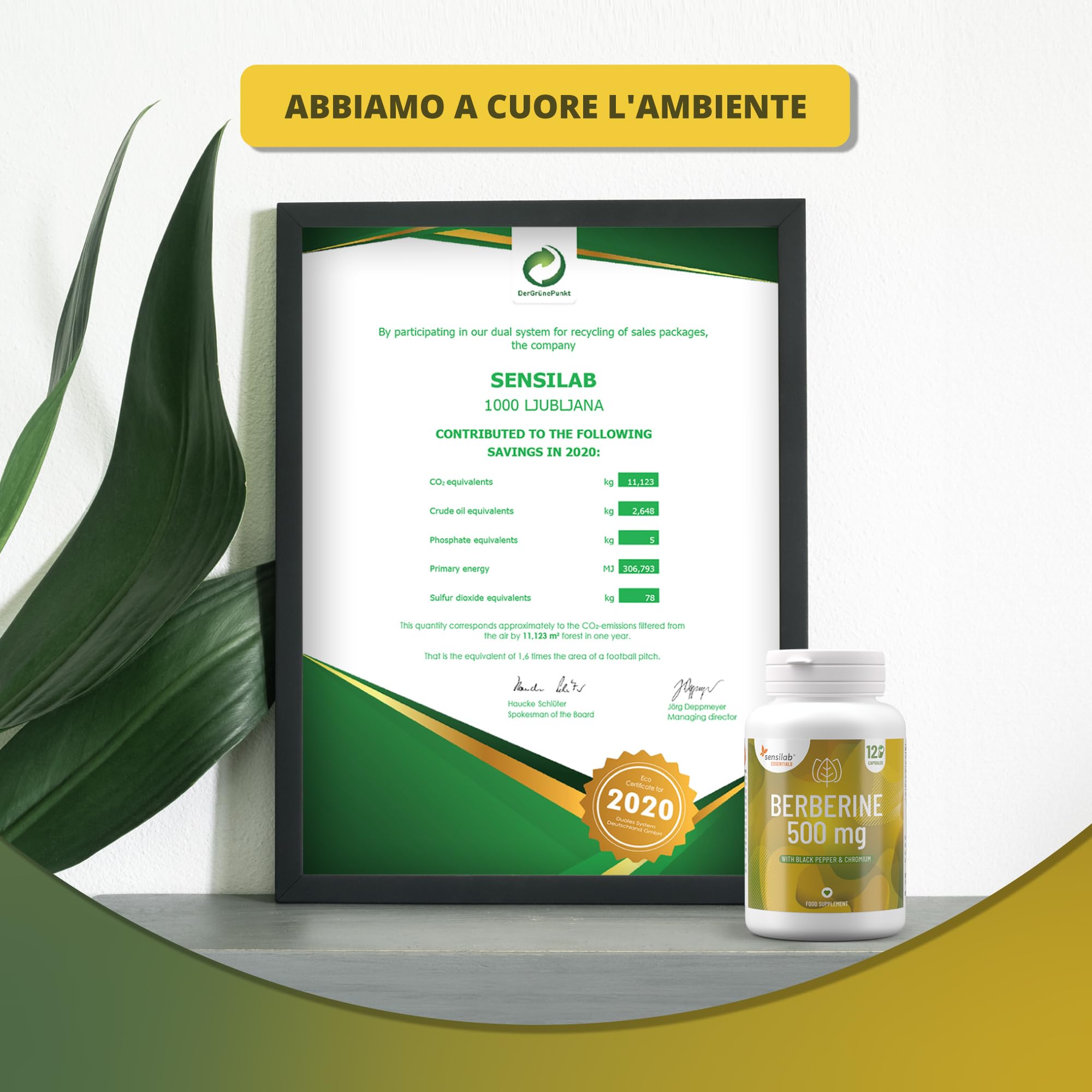 Sensilab Essentials Berberine integratore 500 mg 4 mesi
