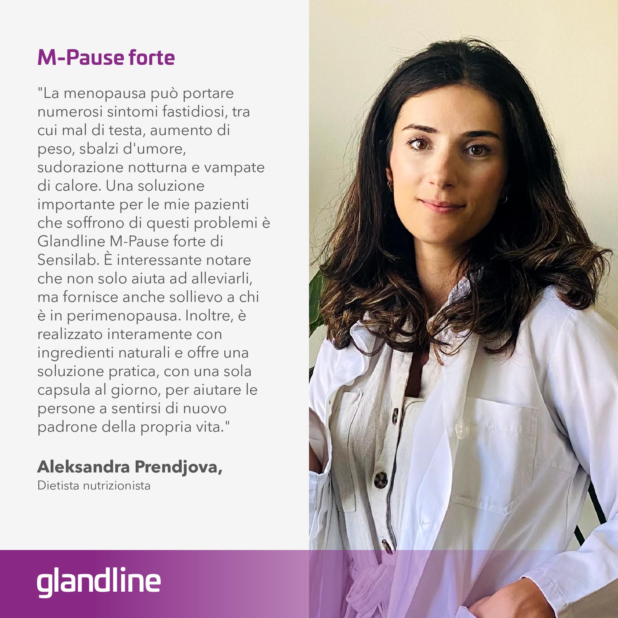 Sensilab Glandline M-Pause Forte Integratore 60 Capsule Menopausa