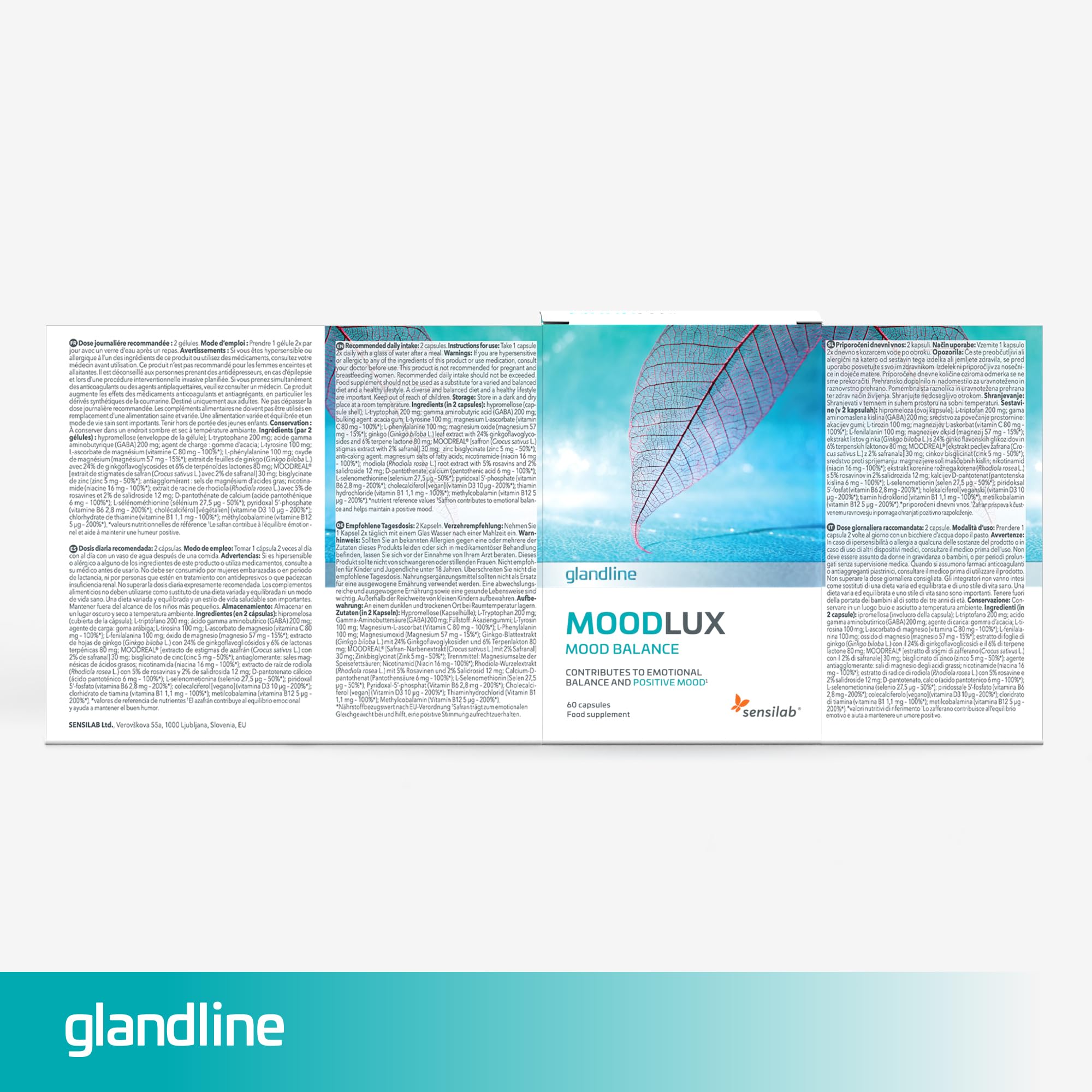 Sensilab Glandline MoodLux capsule 60 cps umore stress