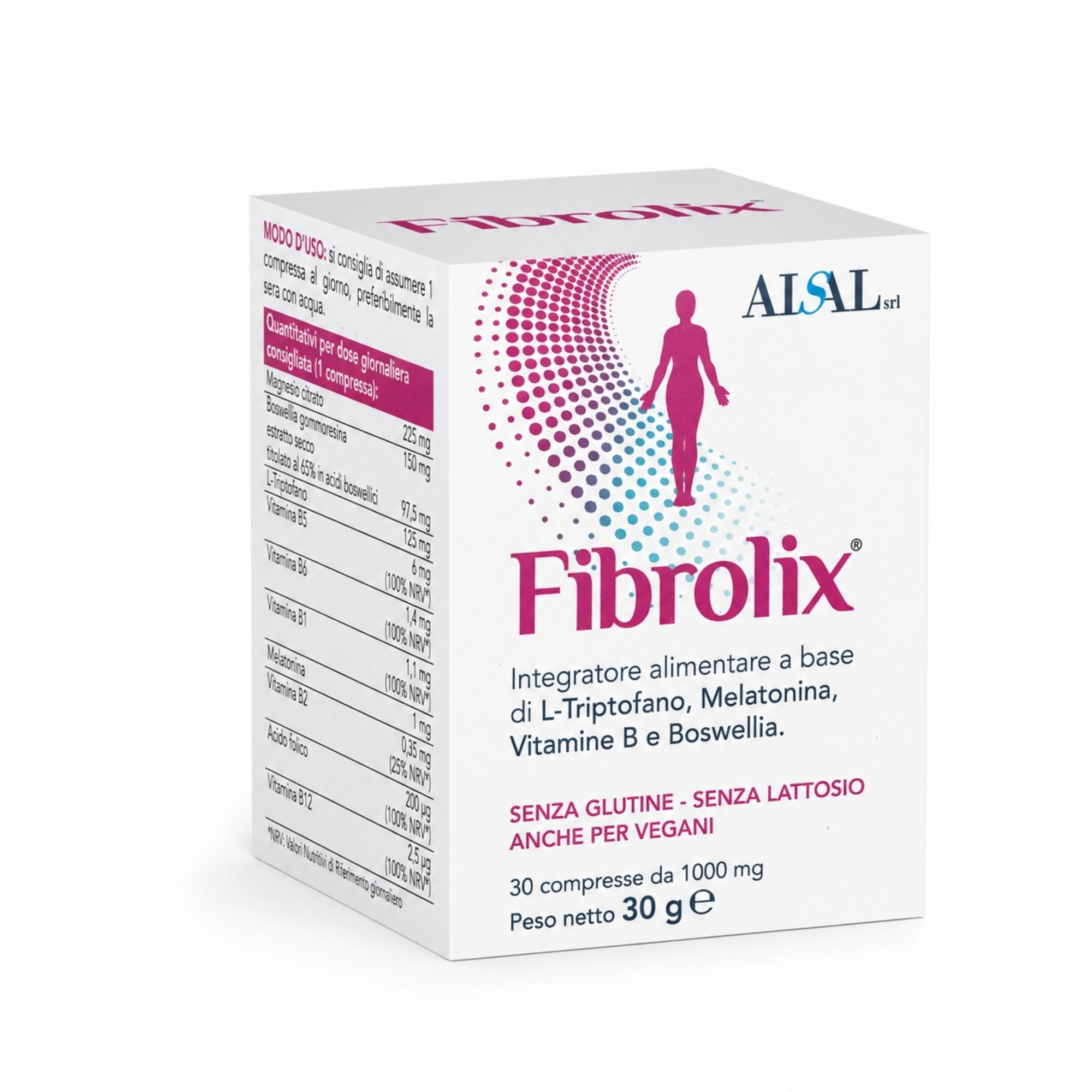Aisal Fibrolix integratore 30 compresse melatonina