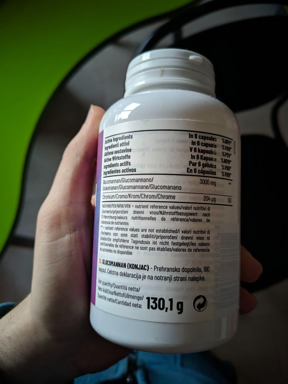Sensilab Essentials Glucomannano Capsule 180 Konjac Fibre