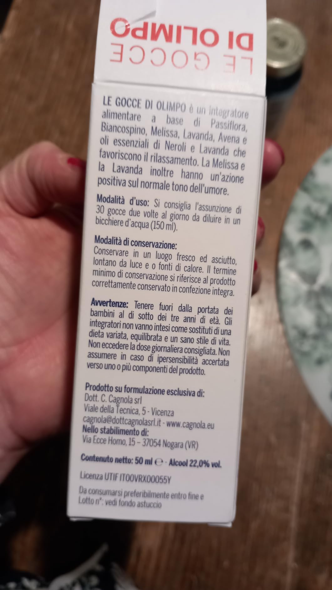 Cagnola Le Gocce di Olimpo Integratore Gocce 50 ml Melissa