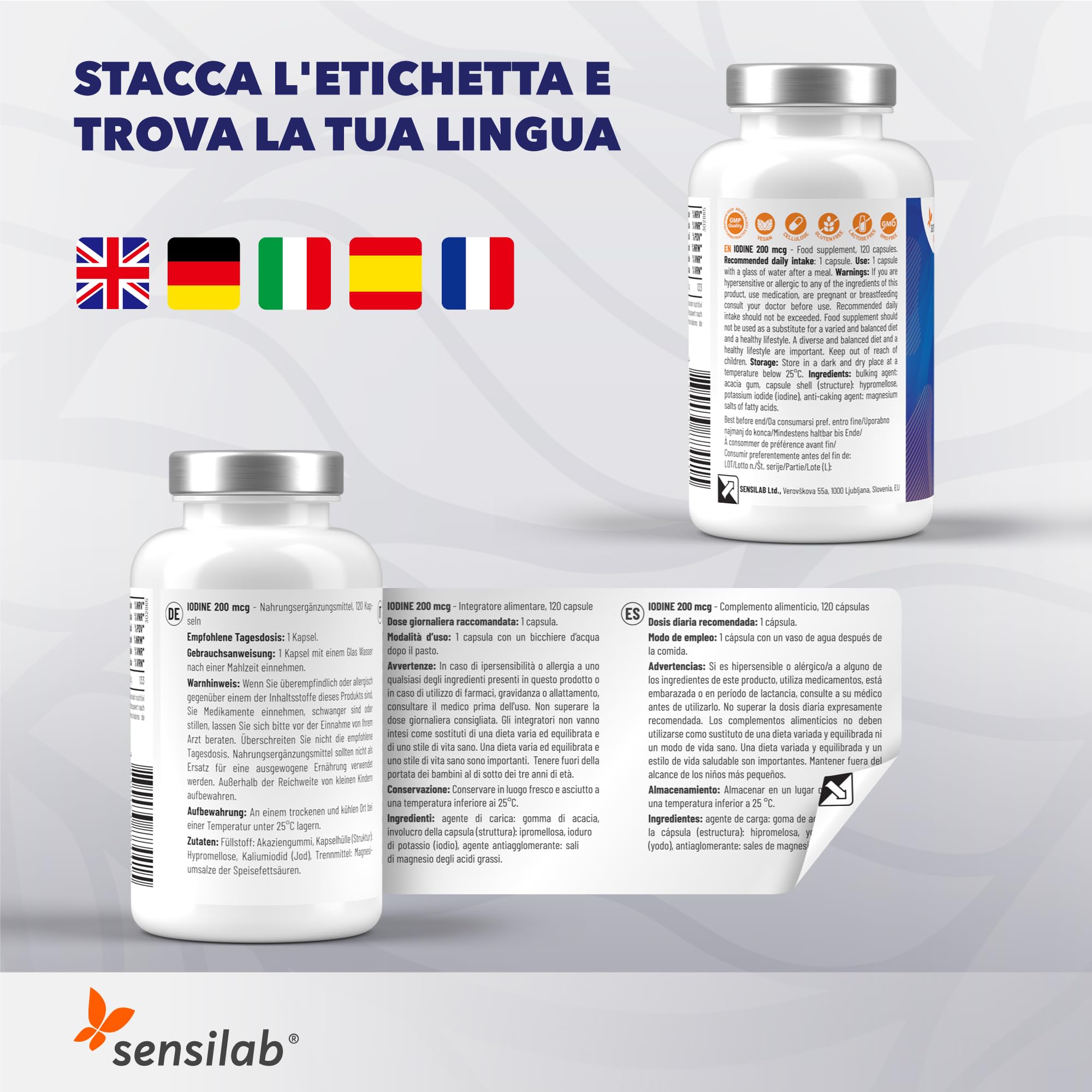 Sensilab Essentials Iodio compresse 120 cpr 200 mcg tiroide