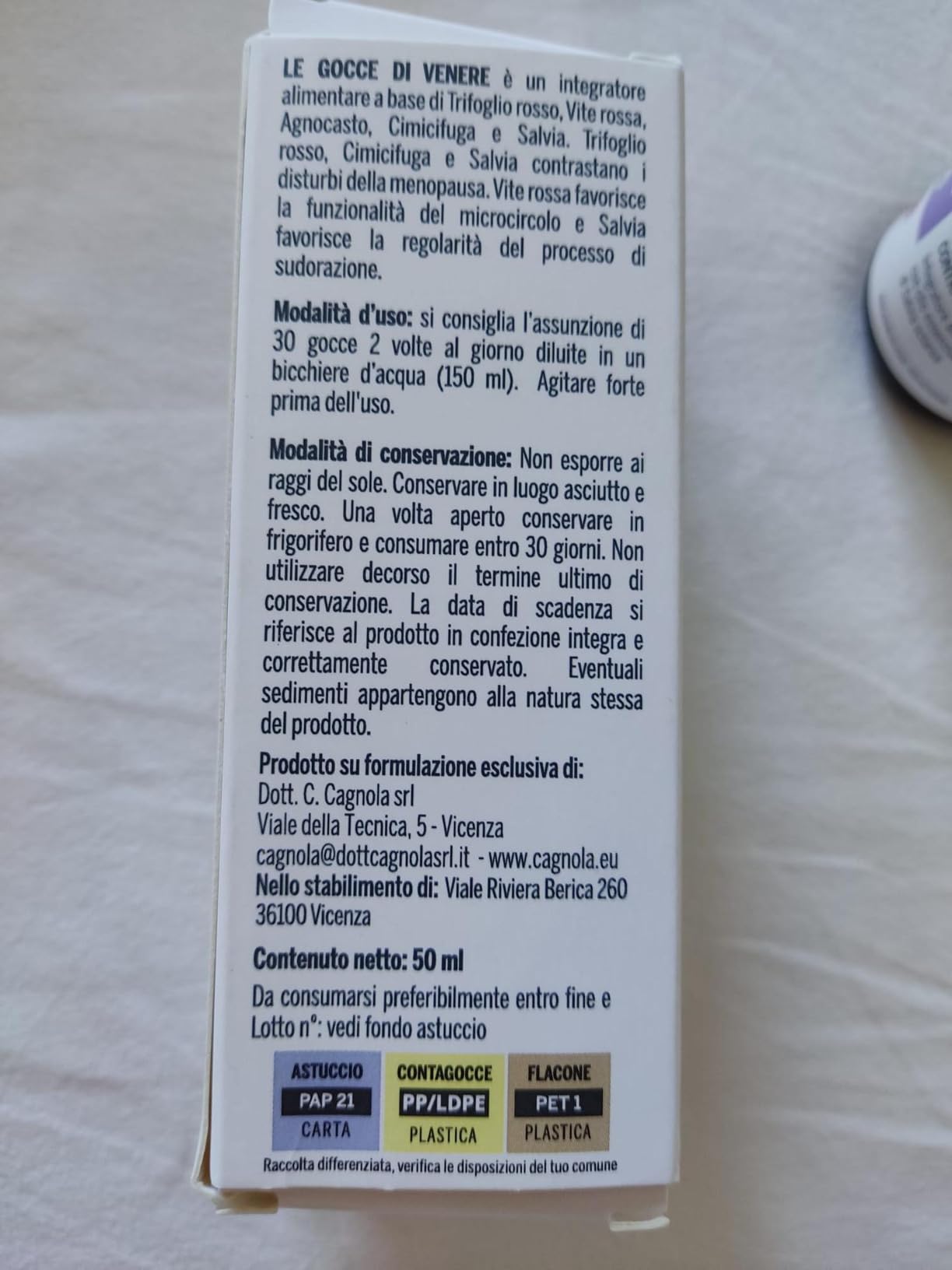 Cagnola Le Gocce di Venere Gocce 50 ml Menopausa