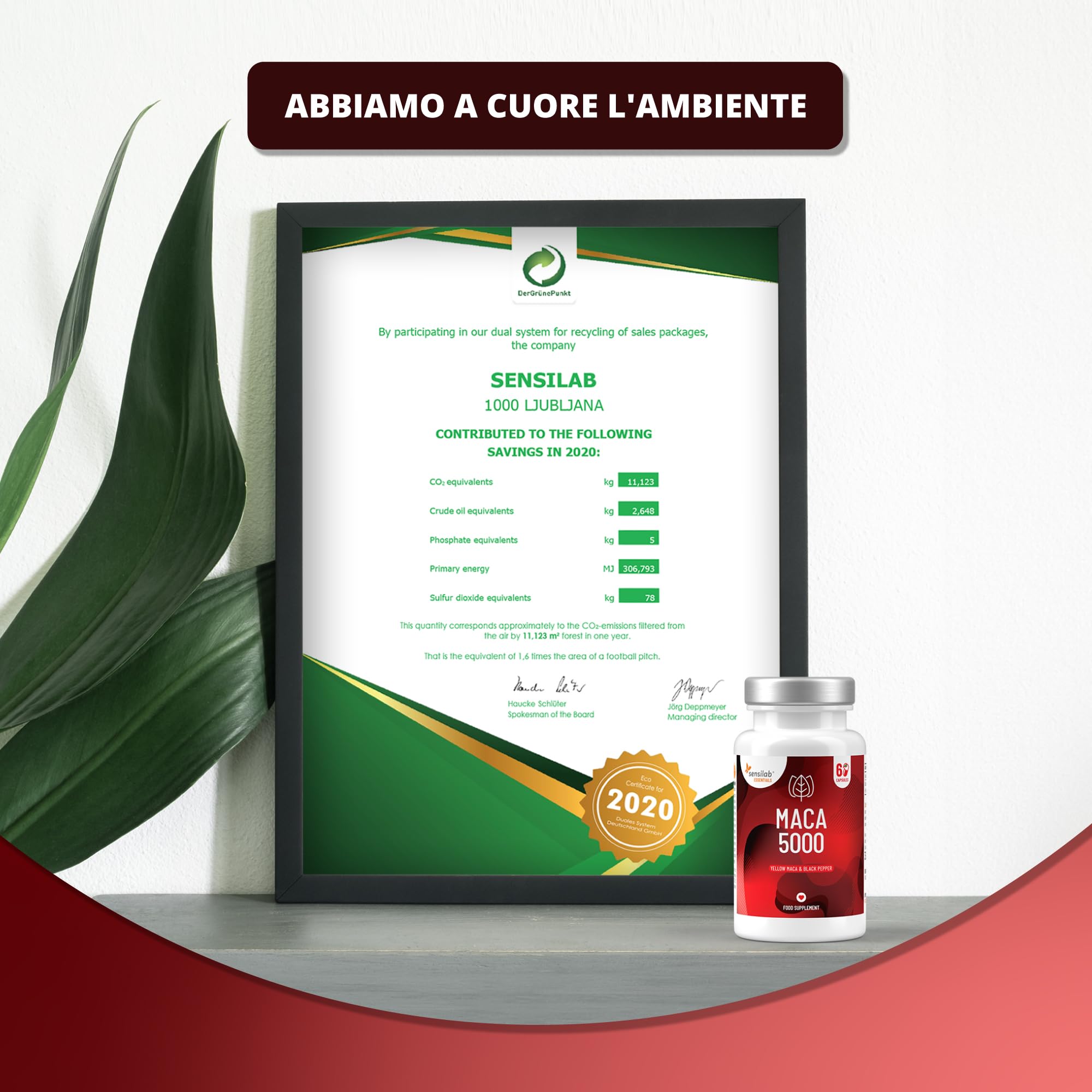 Sensilab Maca 500 mg integratore 60 capsule con pepe nero