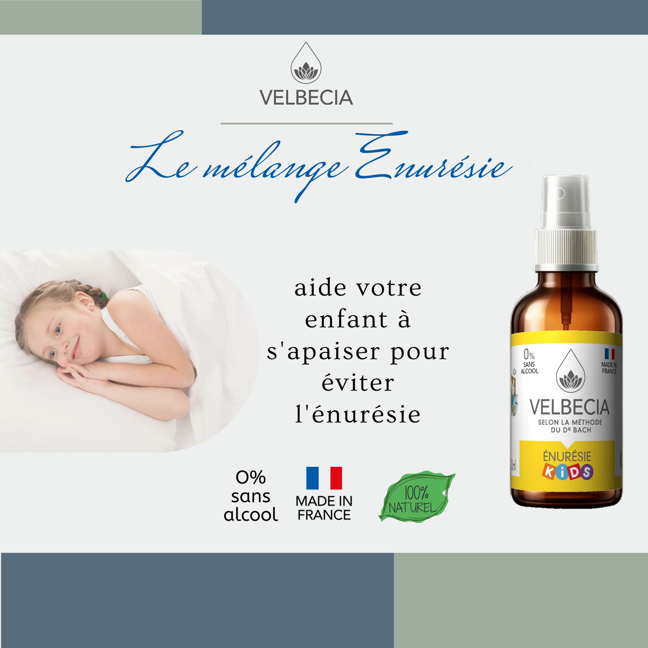 Velbecia Énurésie Kids fiori di Bach spray 30 ml senza alcool