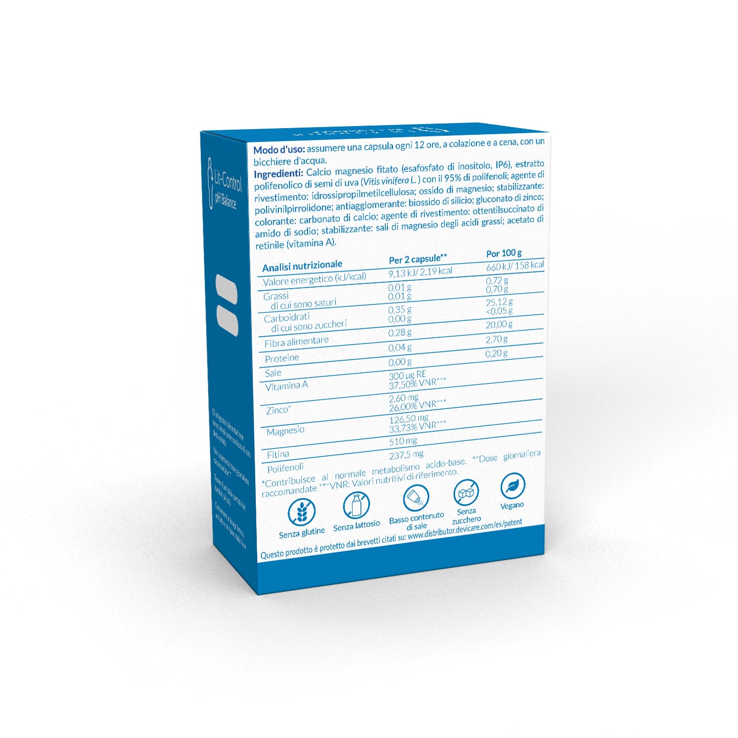 Devicare Lit-Control pH Balance Integratore 60 Capsule Reni