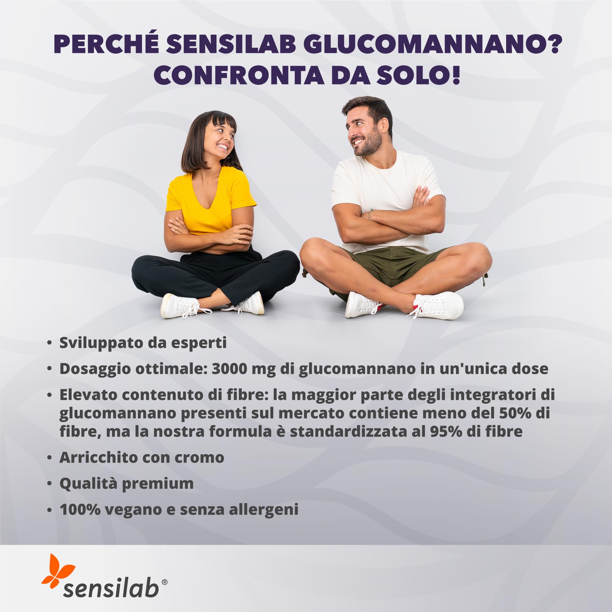 Sensilab Essentials Glucomannano Capsule 180 Konjac Fibre