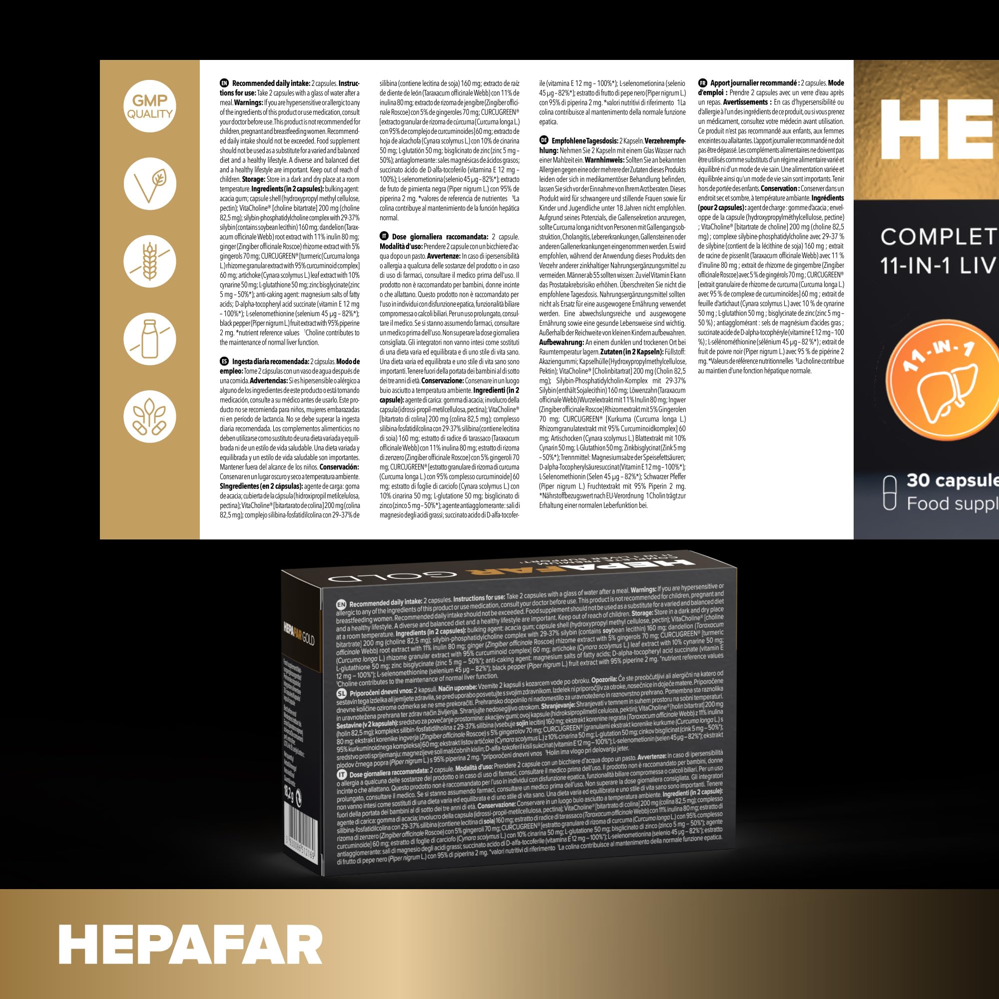 Sensilab Hepafar Gold Premium Integratore Capsule 30 Fegato
