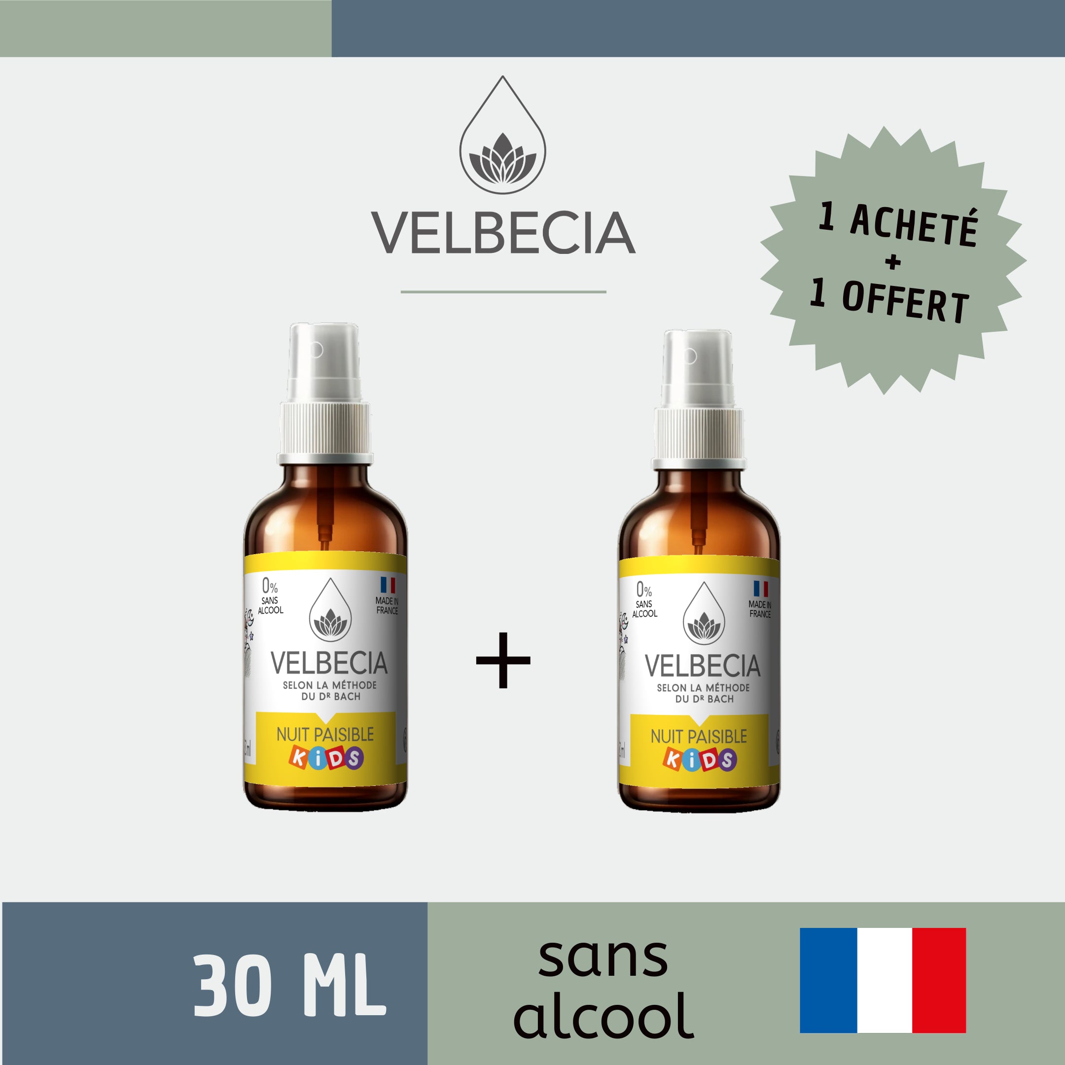 Velbecia Nuit Paisible Kids Fiori di Bach Spray 30ml