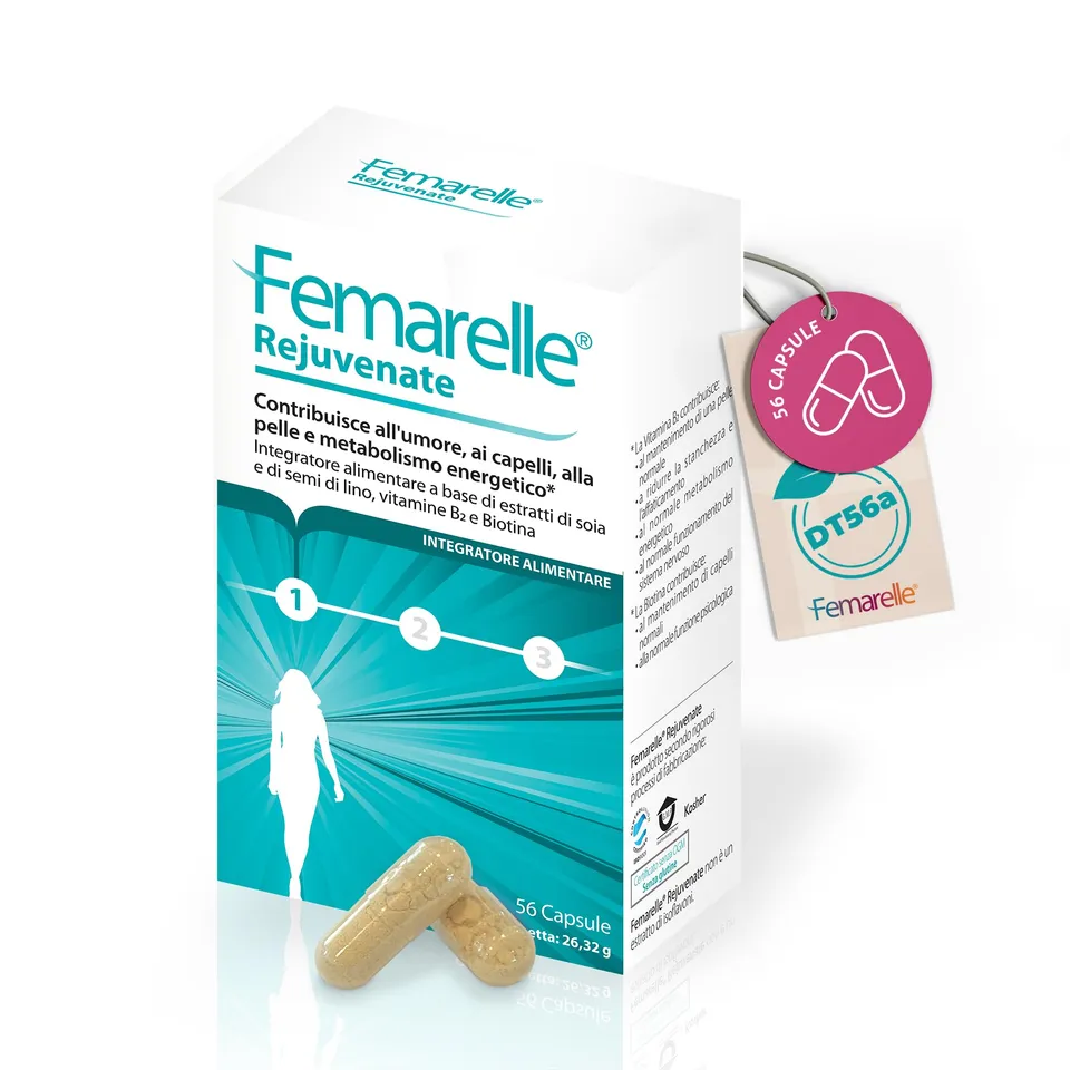 Femarelle Rejuvenate integratore per umore pelle e capelli senza ormoni