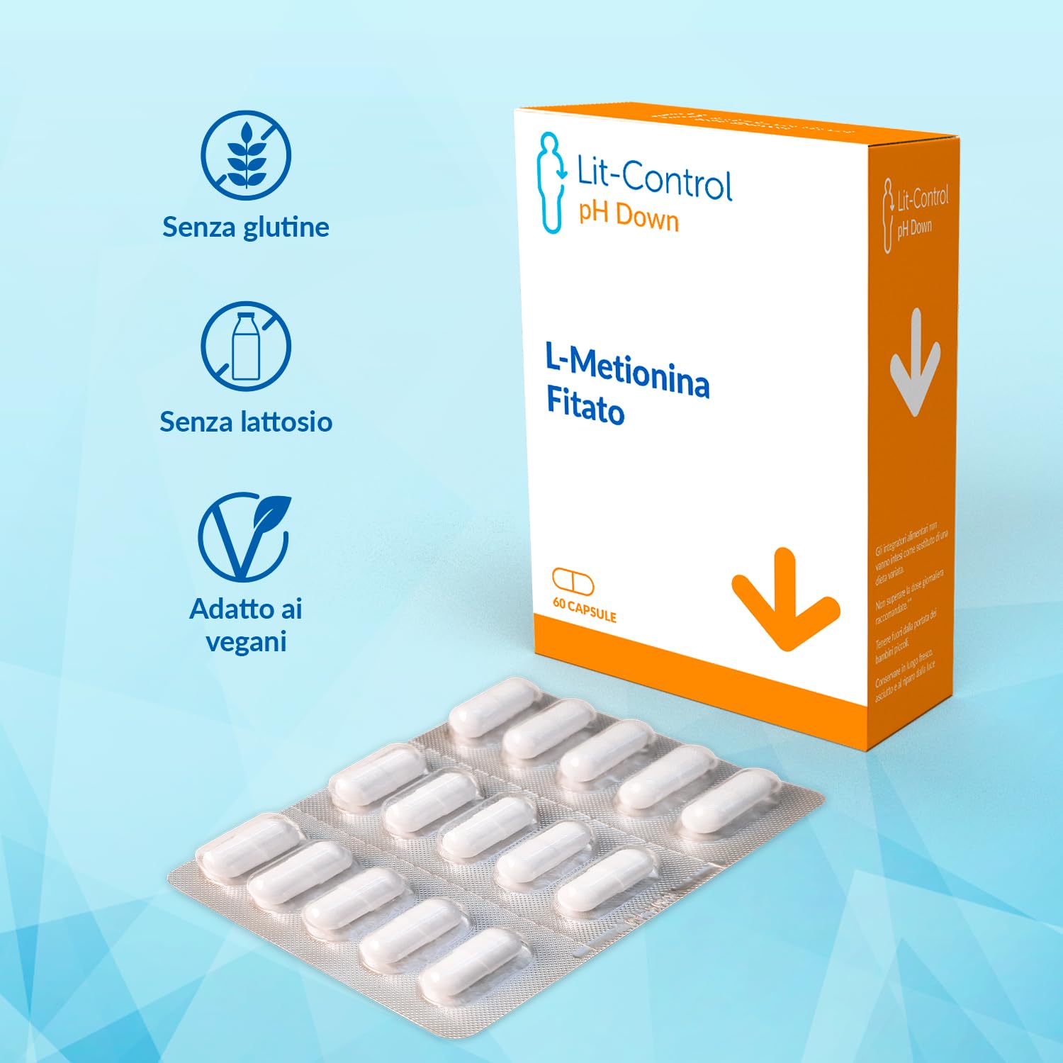 Devicare Lit-Control pH Down integratore 60 capsule per pH urine