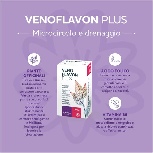 Cagnola Venoflavon Plus integratore microcircolo 30 compresse rusco