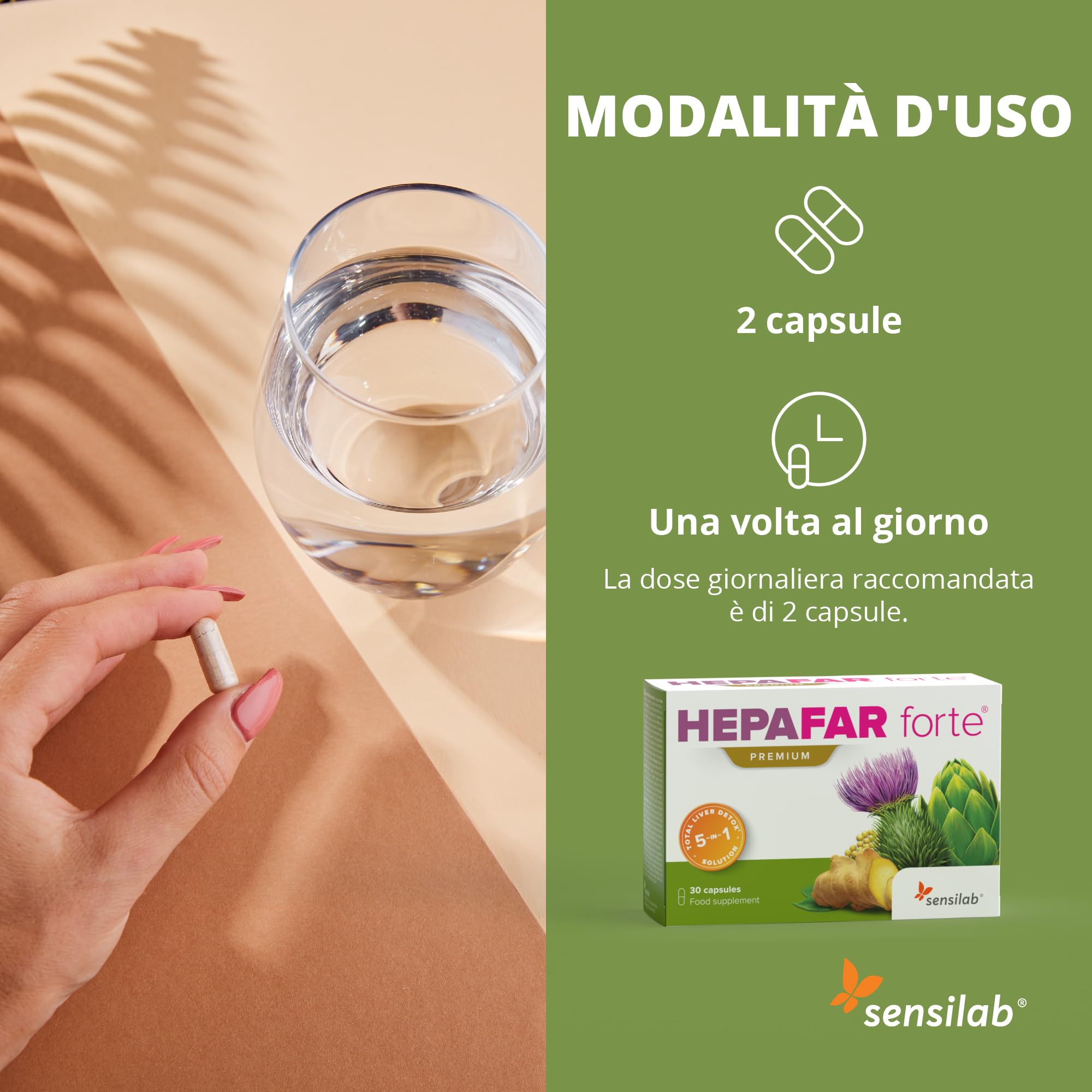 Sensilab Hepafar Forte integratore 60 capsule al cardo mariano