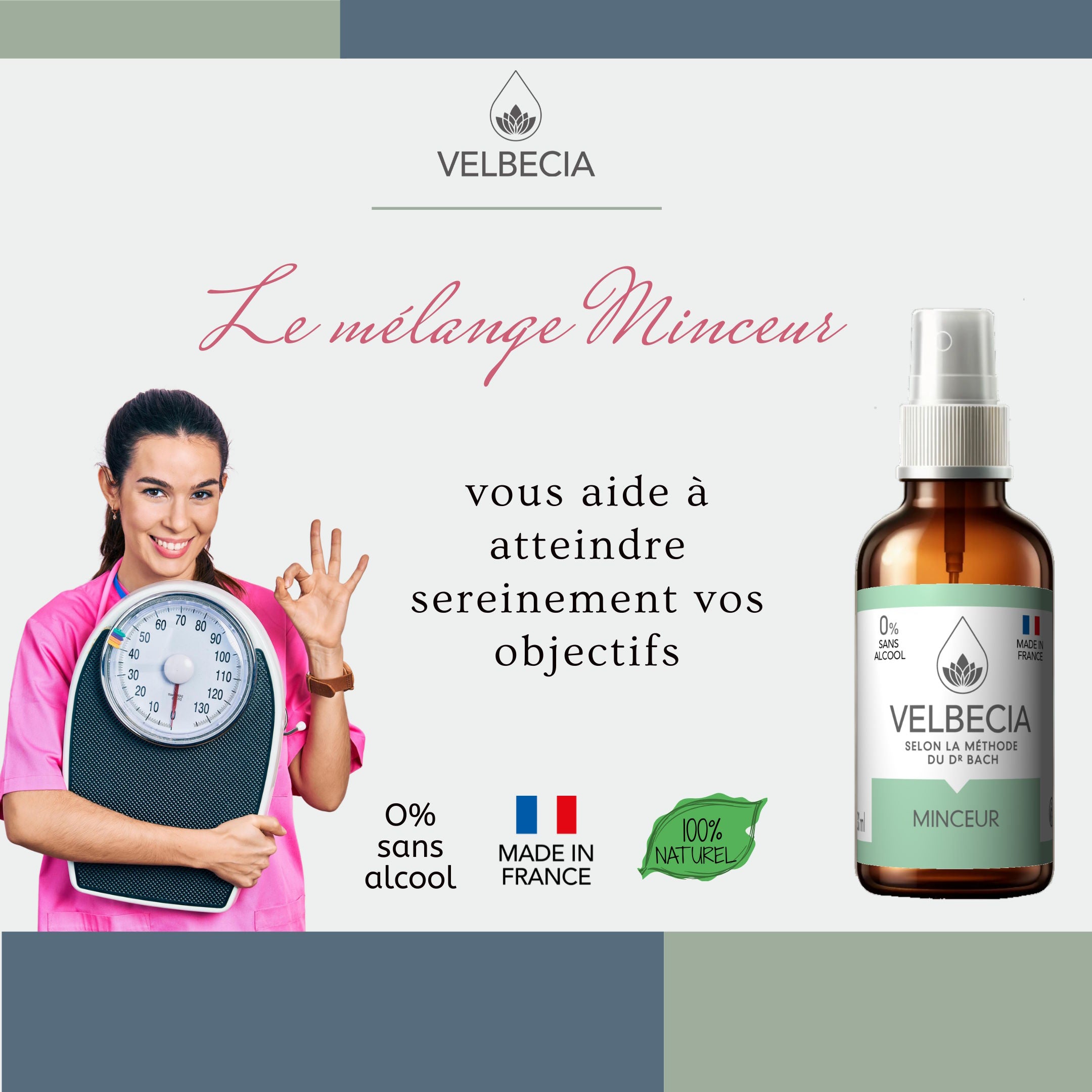 Velbecia Minceur fiori di Bach spray 30 ml senza alcool