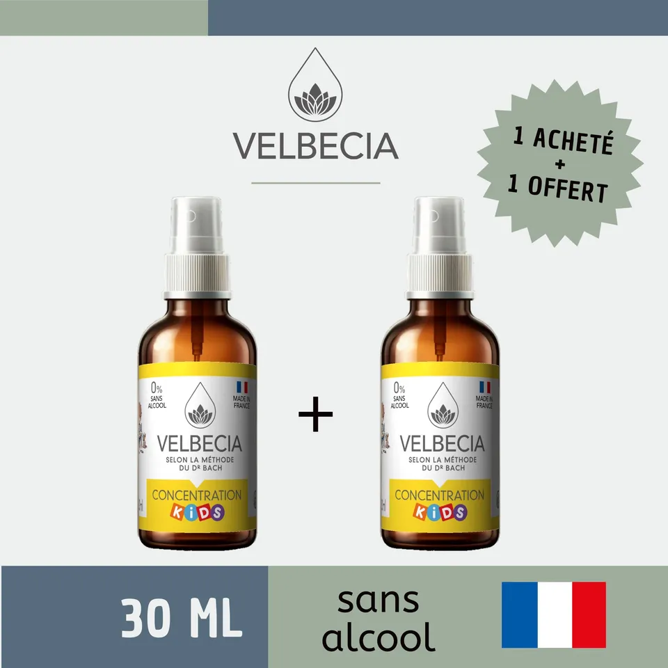 Velbecia Concentration Kids Fiori di Bach Spray 30 ml Senza Alcol