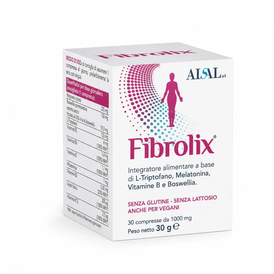 Aisal Fibrolix integratore 30 compresse melatonina