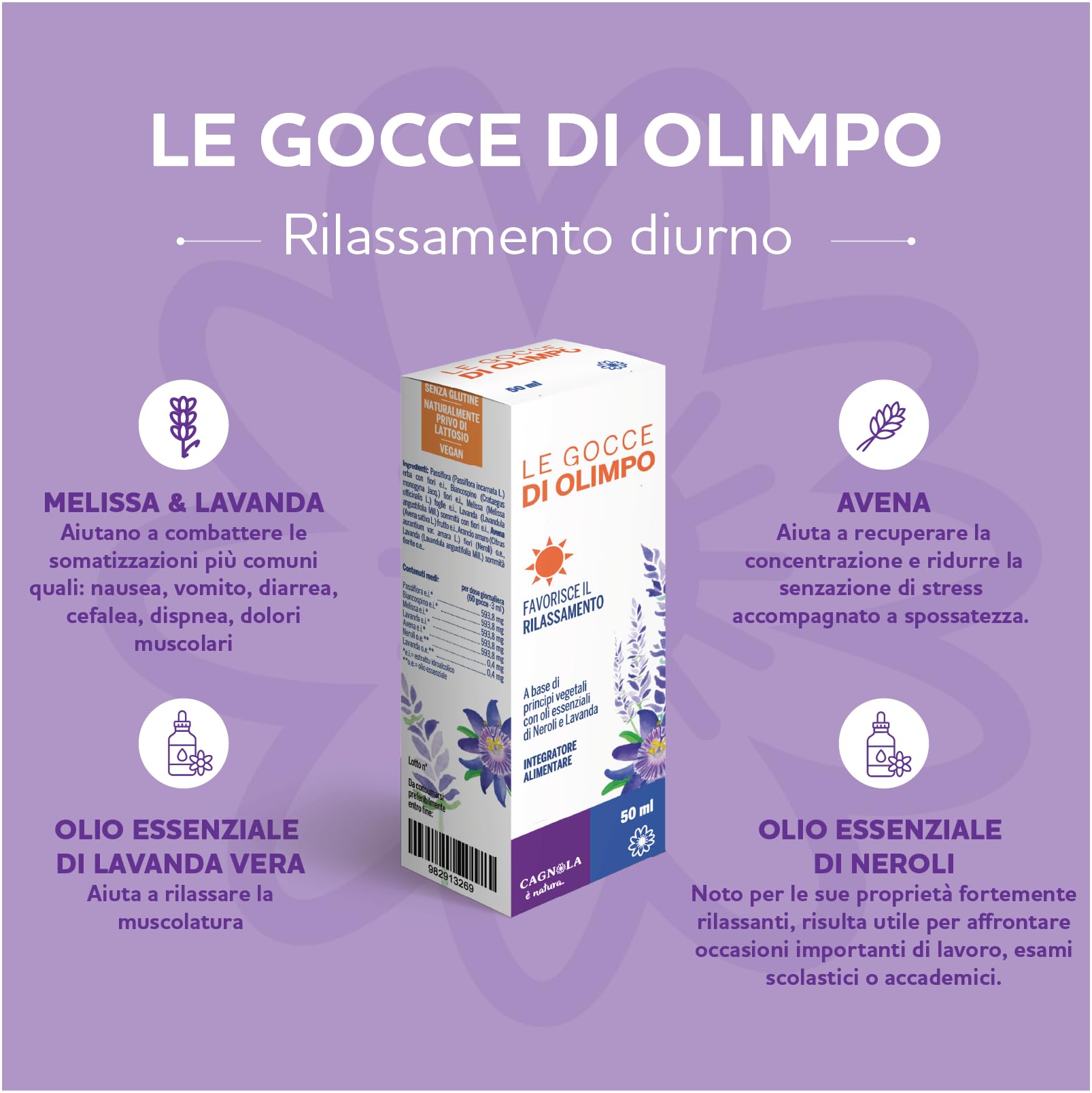 Cagnola Le Gocce di Olimpo Integratore Gocce 50 ml Melissa
