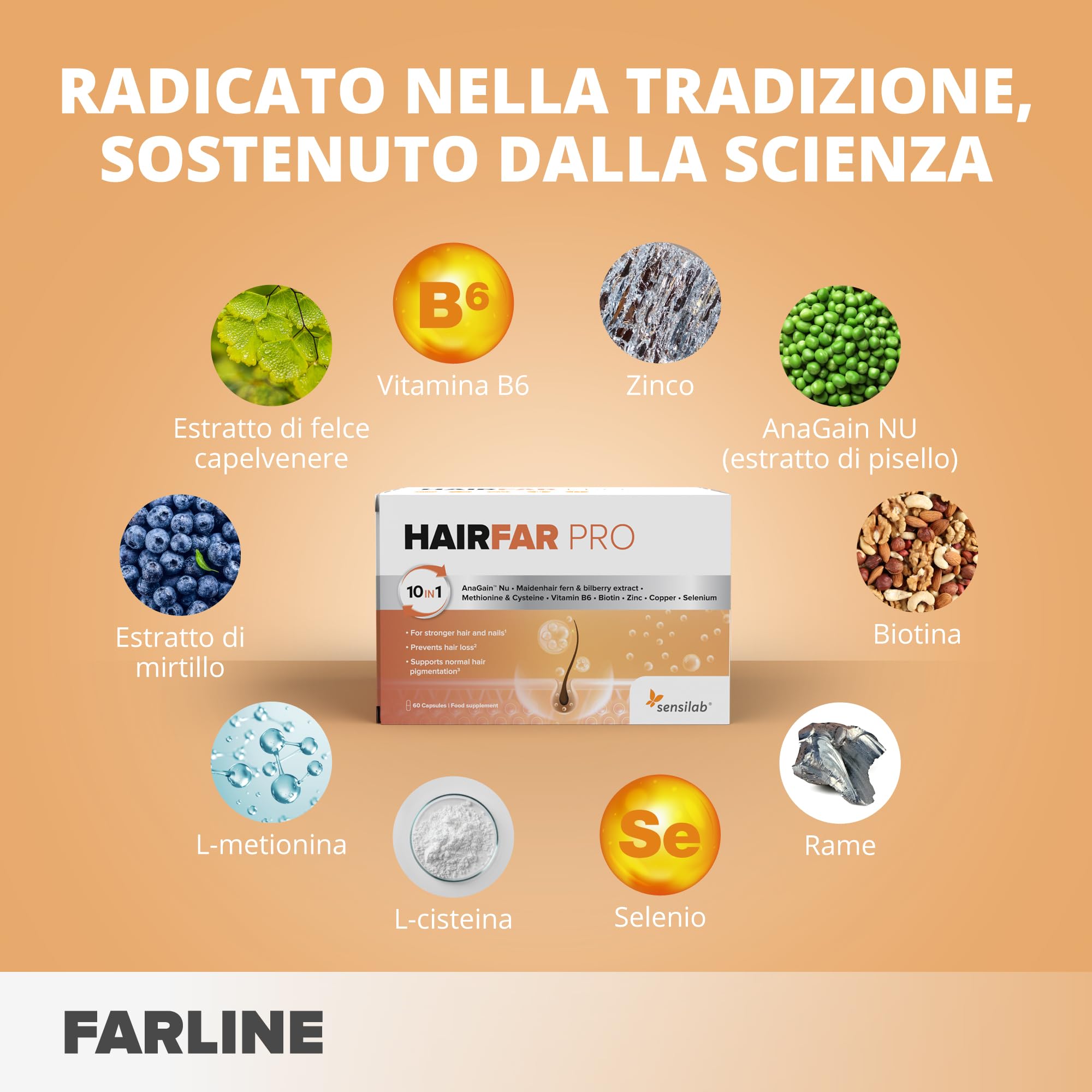 Sensilab HairFAR PRO integratore capelli 60 capsule caduta