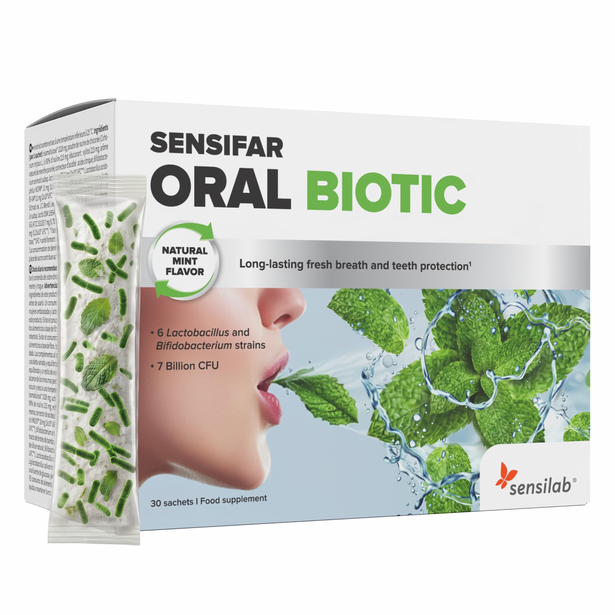 Sensilab Oral Biotic Probiotici Bustine 30 Menta Denti