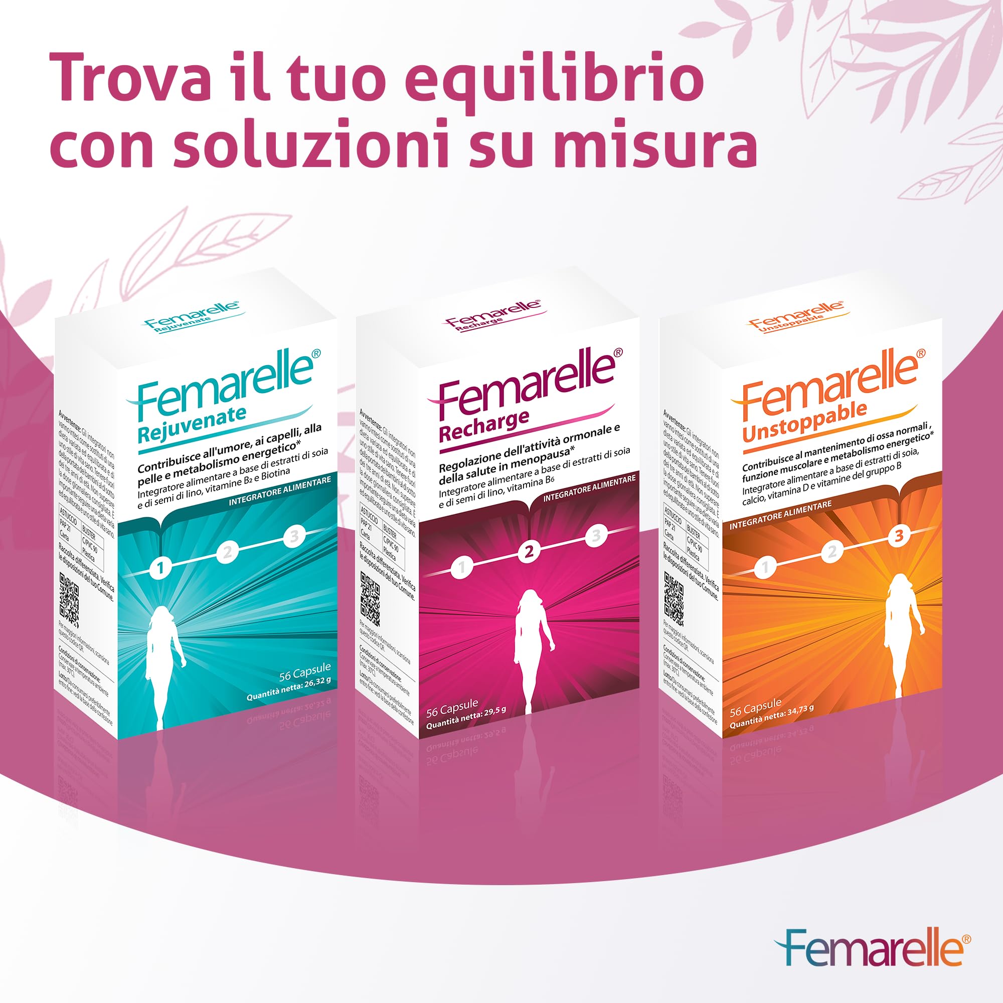 Femarelle Rejuvenate integratore per umore pelle e capelli senza ormoni