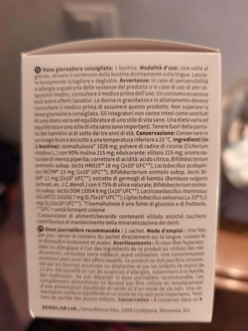 Sensilab Oral Biotic Probiotici Bustine 30 Menta Denti
