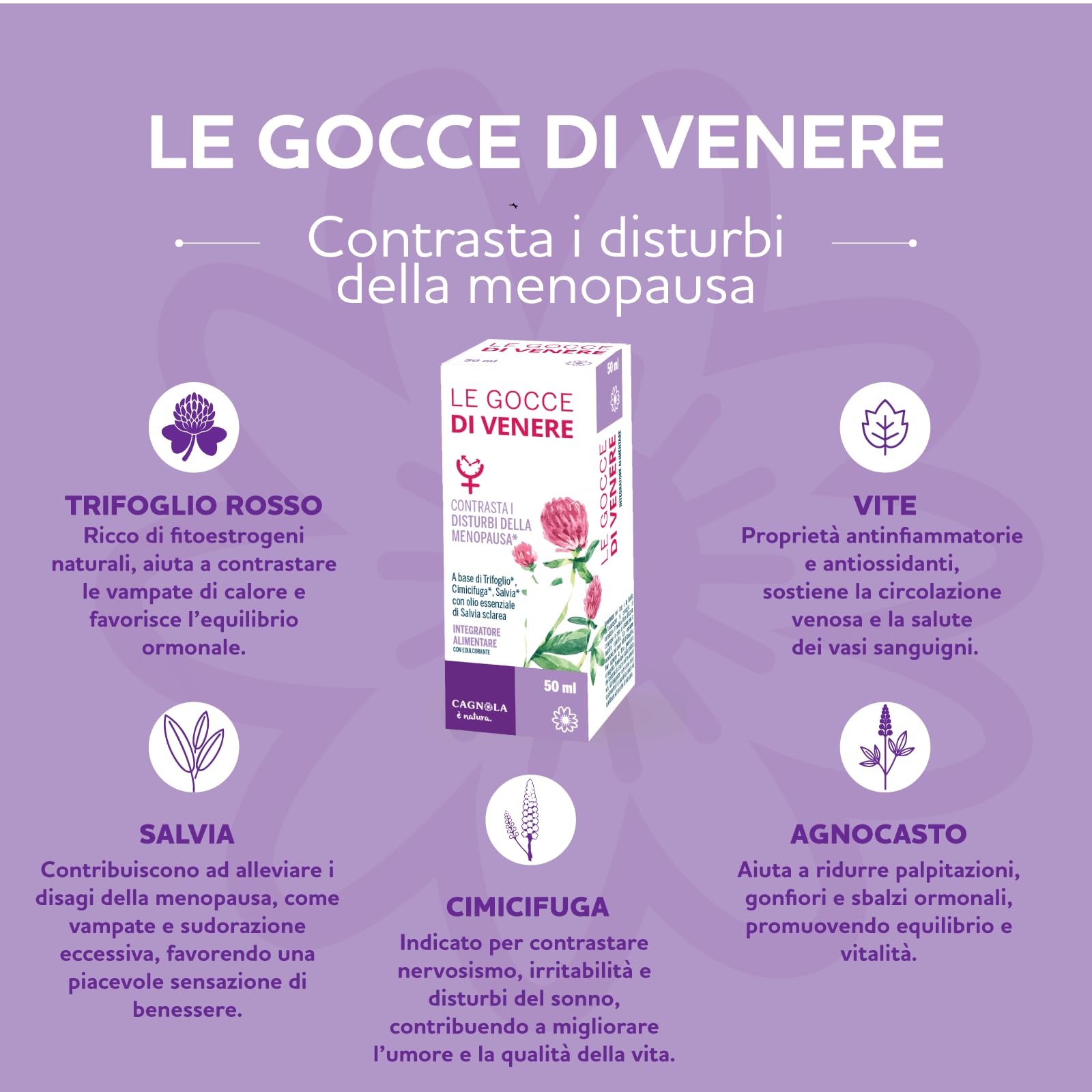 Cagnola Le Gocce di Venere Gocce 50 ml Menopausa