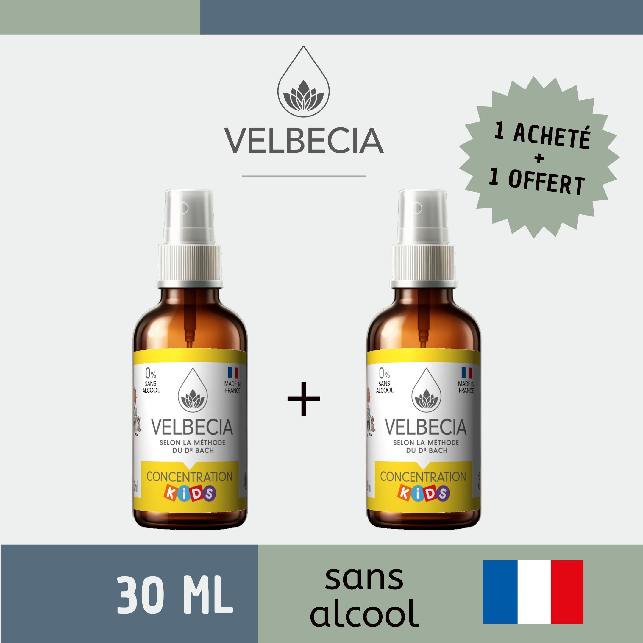 Velbecia Concentration Kids Fiori di Bach Spray 30 ml Senza Alcol