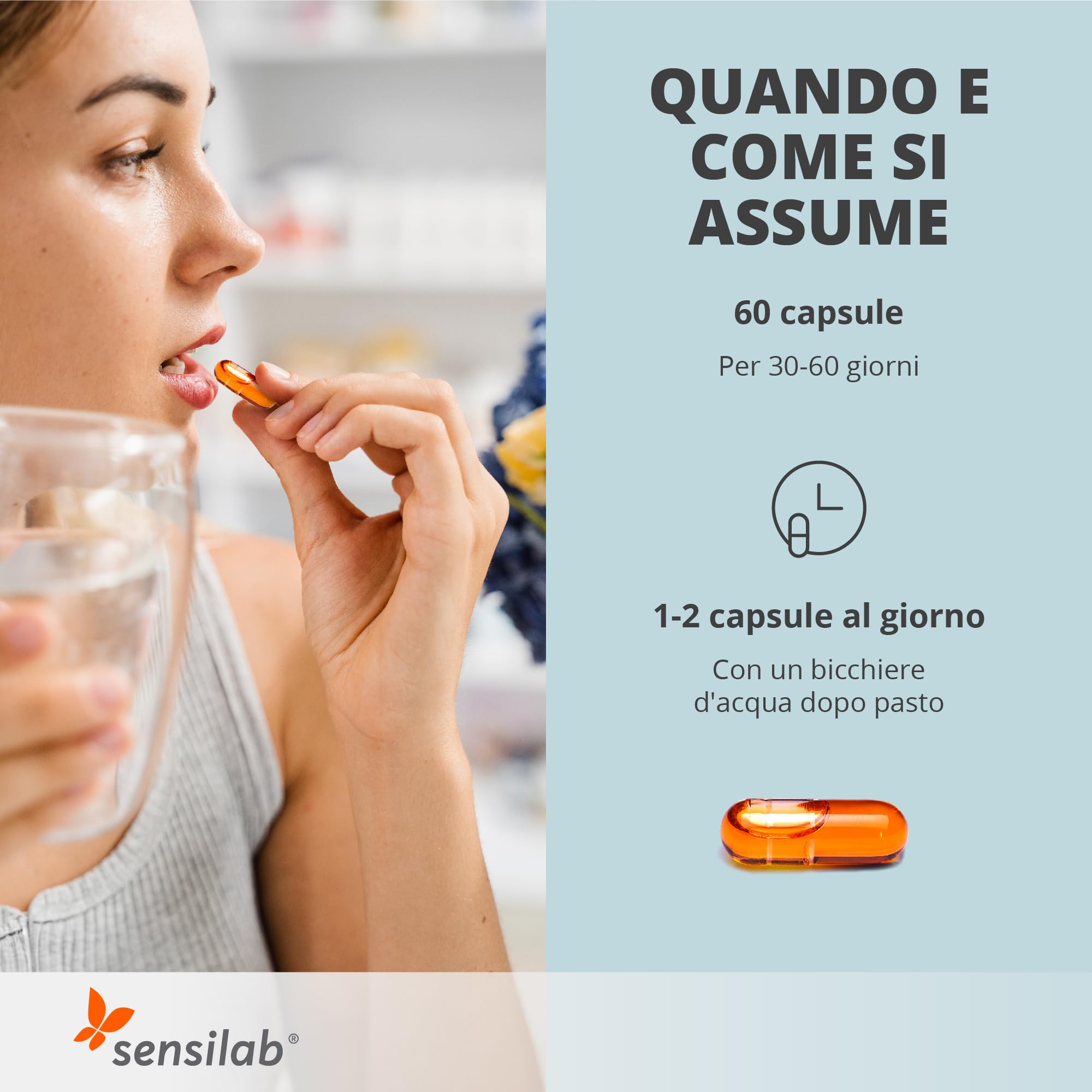 Sensilab Curcuma Forte integratore 60 capsule con vitamina D3