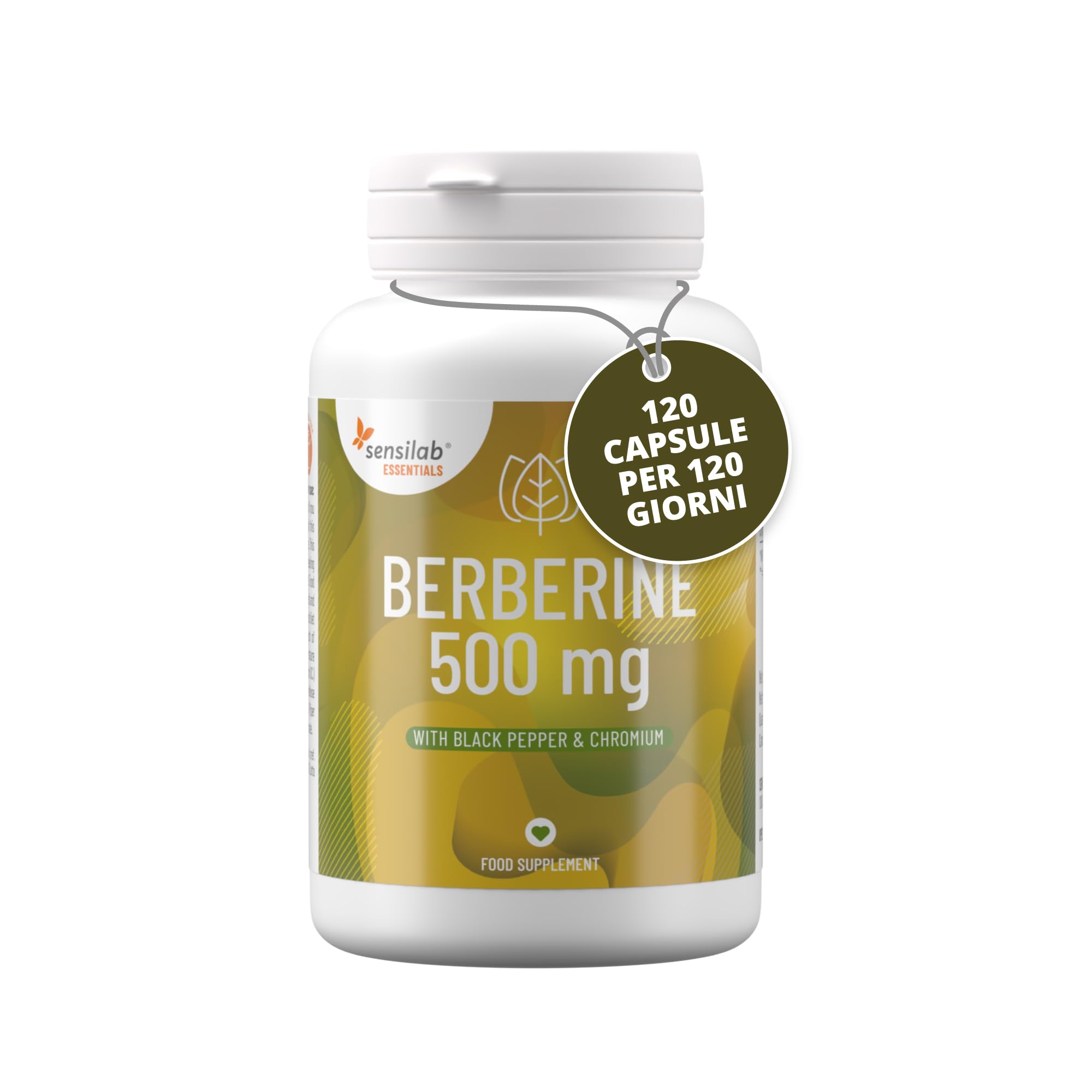 Sensilab Essentials Berberine integratore 500 mg 4 mesi