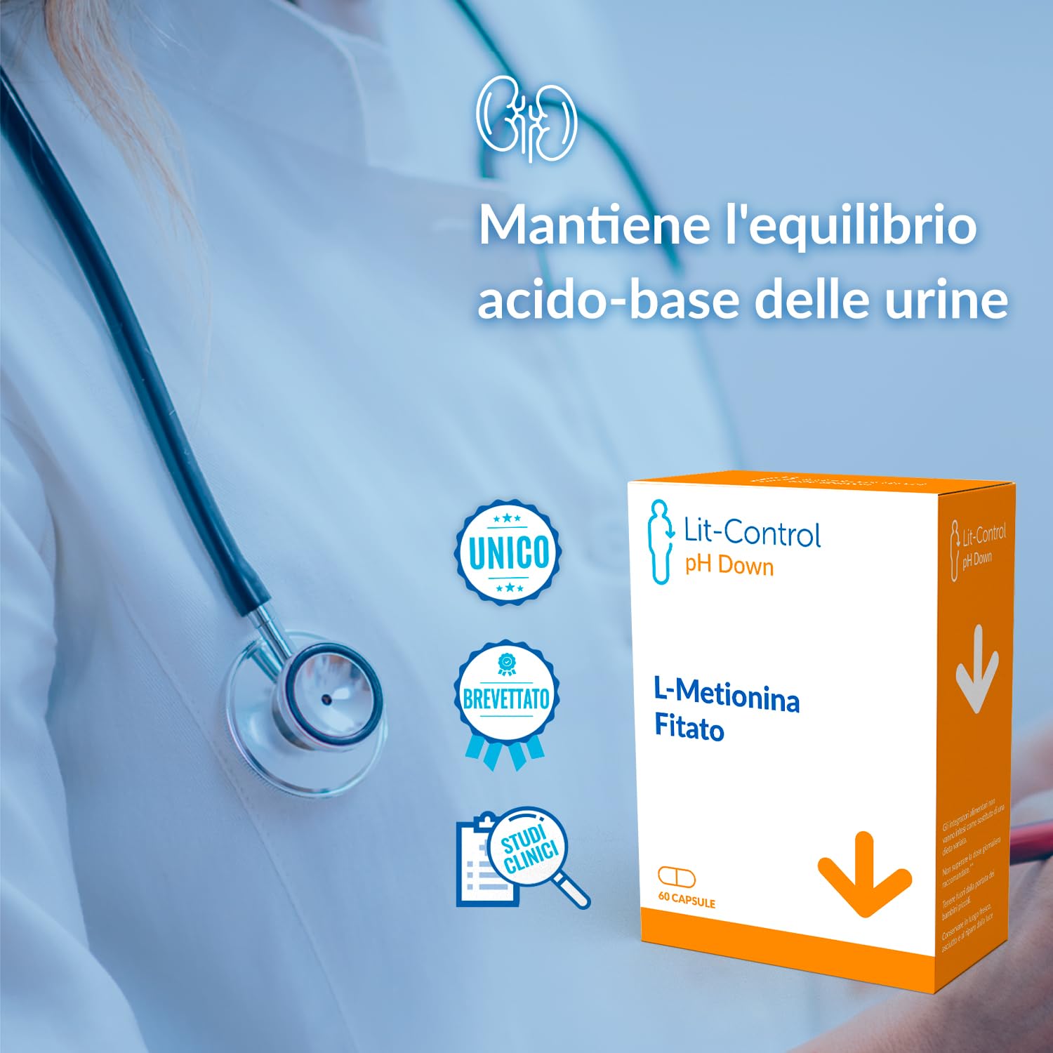 Devicare Lit-Control pH Down integratore 60 capsule per pH urine