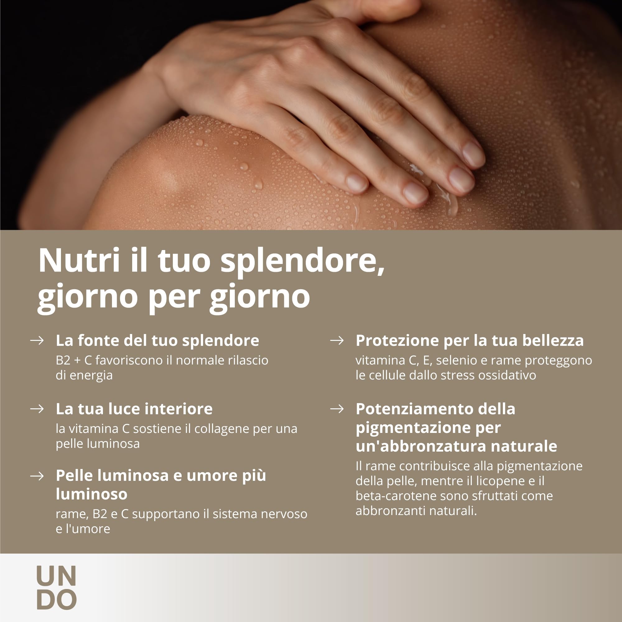 Sensilab Undo Bronzan Integratore Capsule 60 gg Betacarotene
