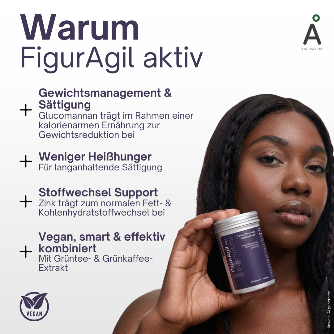 AgilNature FigurAgil Aktiv integratore 60 capsule glucomannano