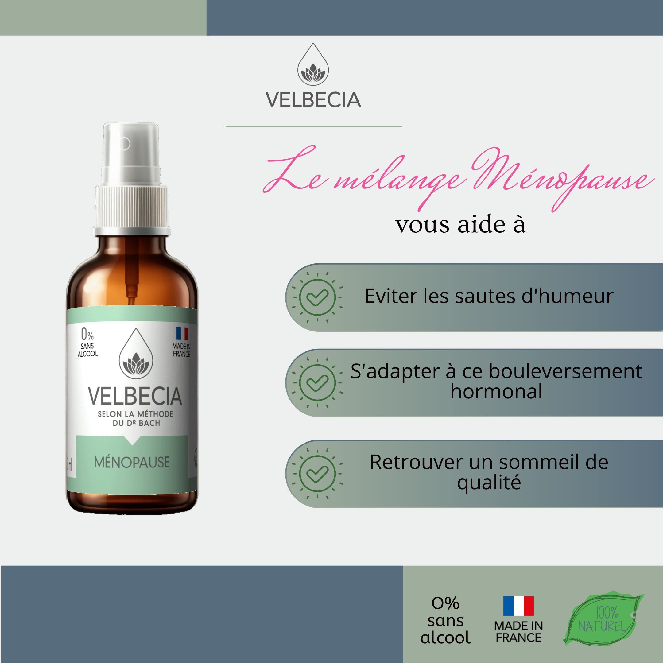 Velbecia Menopause Fiori di Bach Spray Senza Alcol 30ml