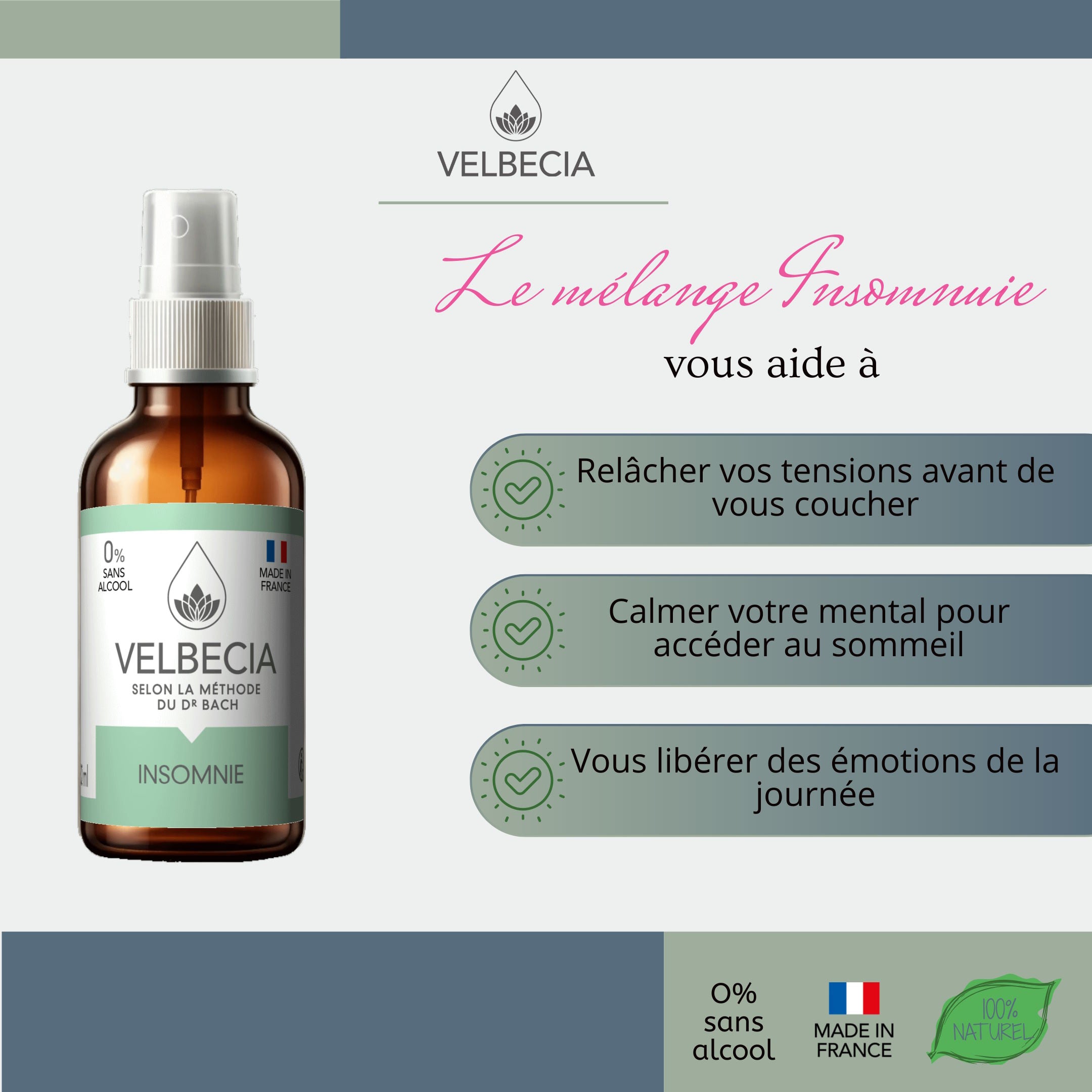 Velbecia Insomnie Fiori di Bach Spray Senza Alcol 30ml