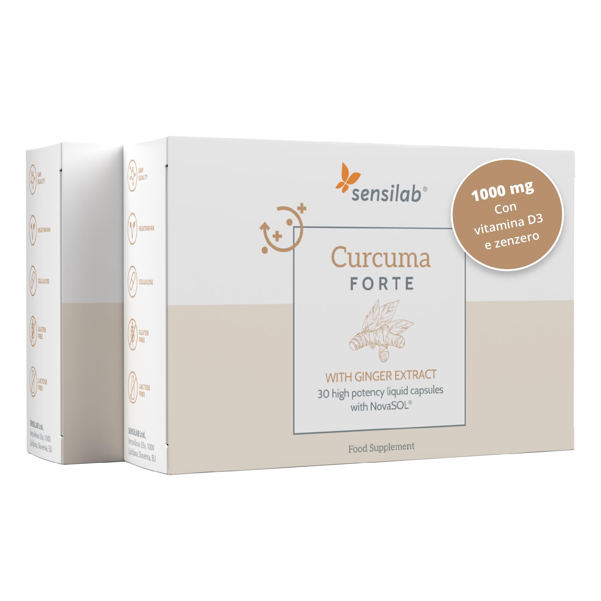 Sensilab Curcuma Forte integratore 60 capsule con vitamina D3