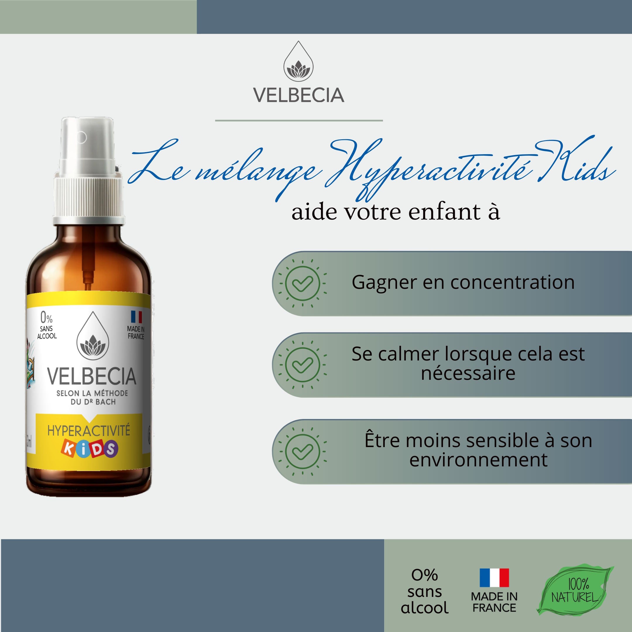 Velbecia Hyperactivité Kids Fiori di Bach Spray 30ml