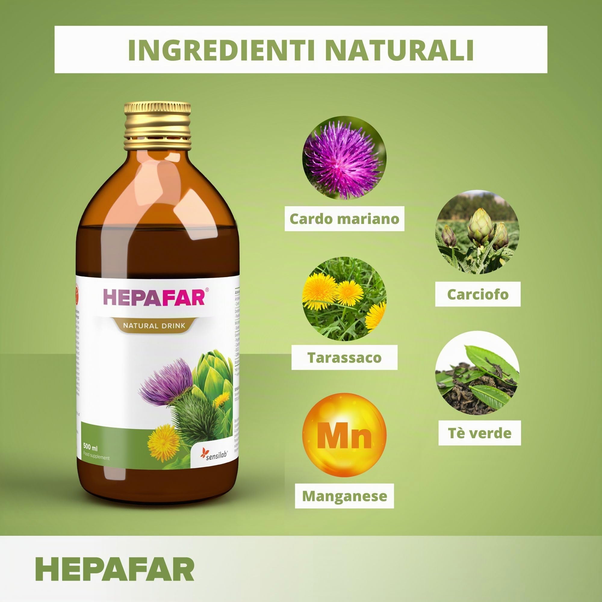 Sensilab Hepafar bevanda depurativa 500 ml al cardo mariano
