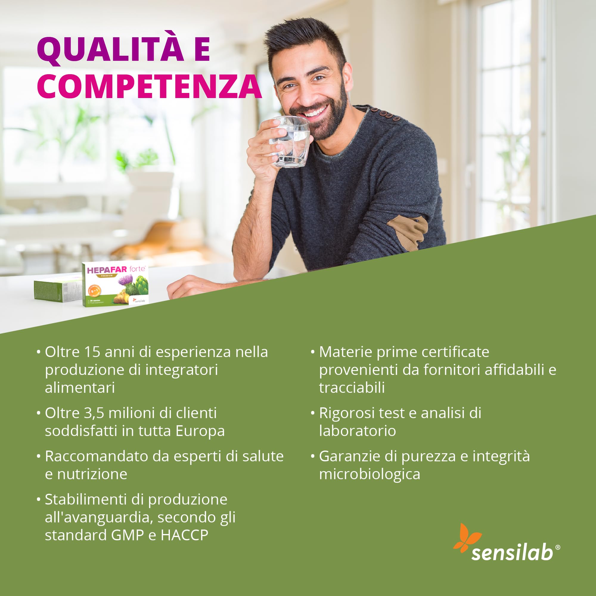 Sensilab Hepafar Forte integratore 60 capsule al cardo mariano