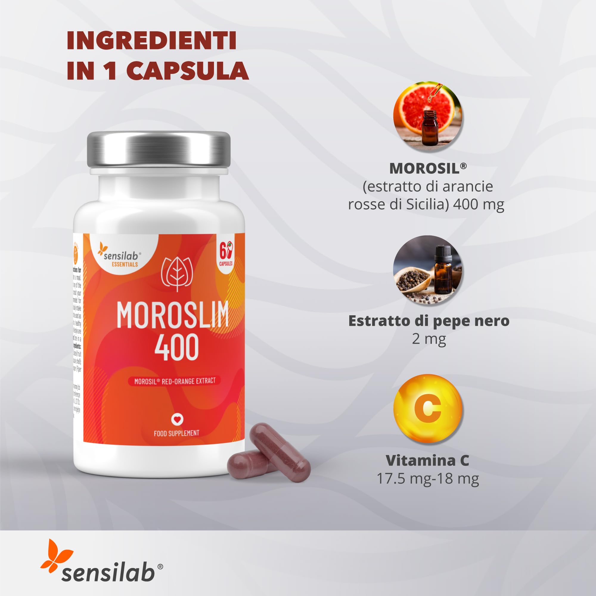 Sensilab Moroslim Morosil Integratore Capsule 60 Arancia Rossa