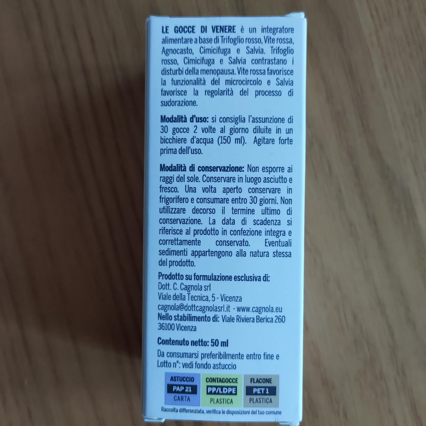 Cagnola Le Gocce di Venere Gocce 50 ml Menopausa