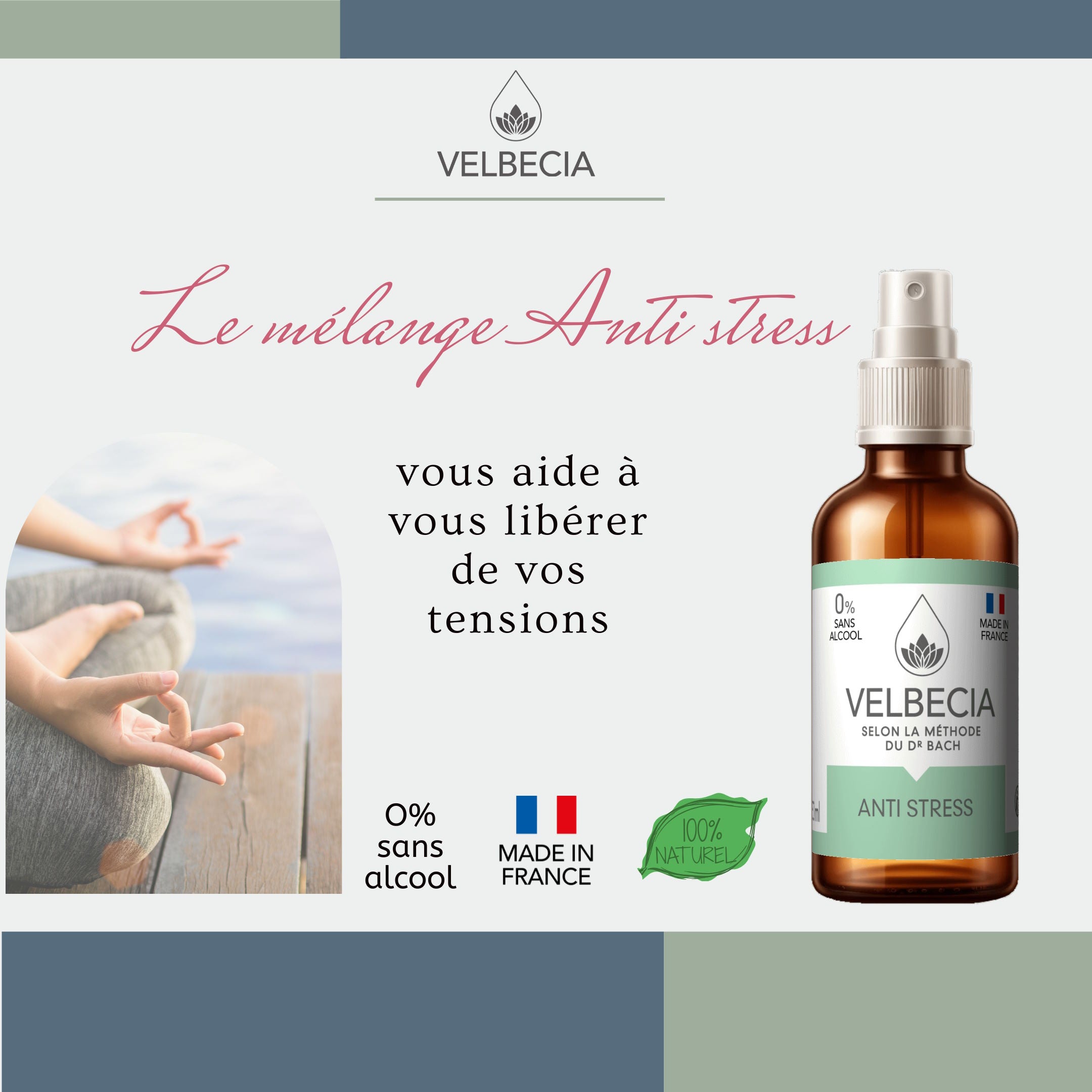 Velbecia Anti Stress Fiori di Bach Spray 30 ml Senza Alcol