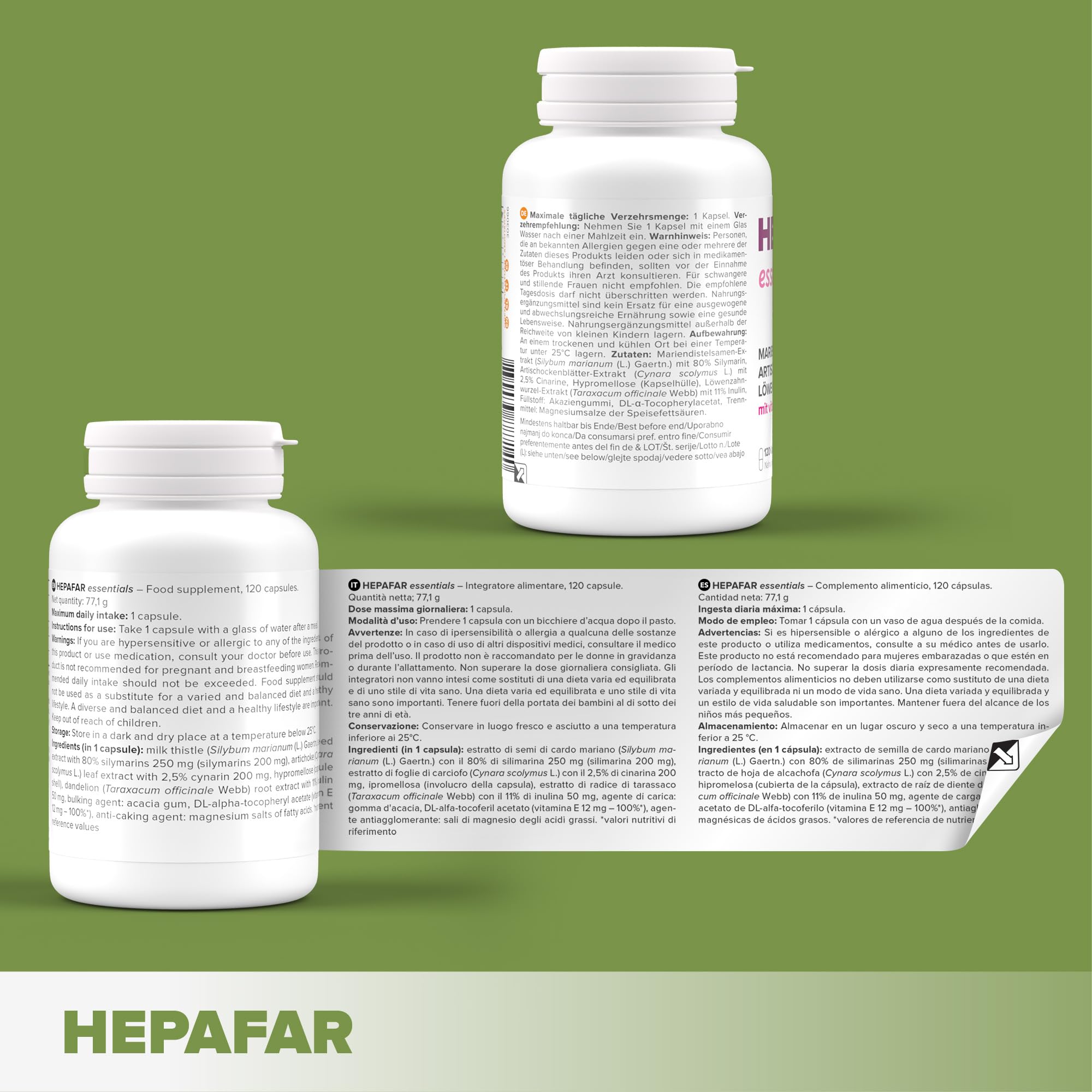 Sensilab Hepafar Essential integratore 120 capsule al cardo mariano