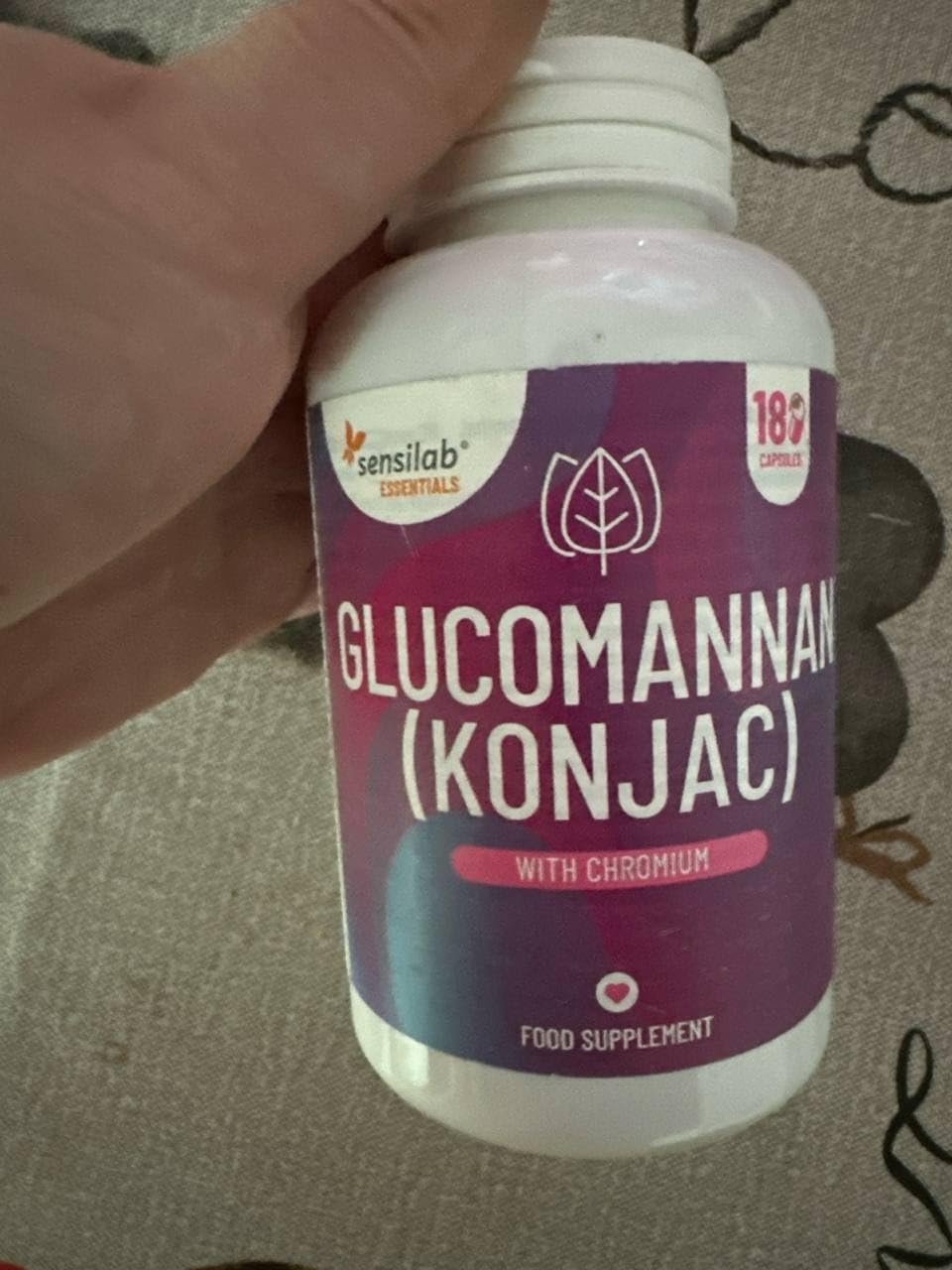 Sensilab Essentials Glucomannano Capsule 180 Konjac Fibre